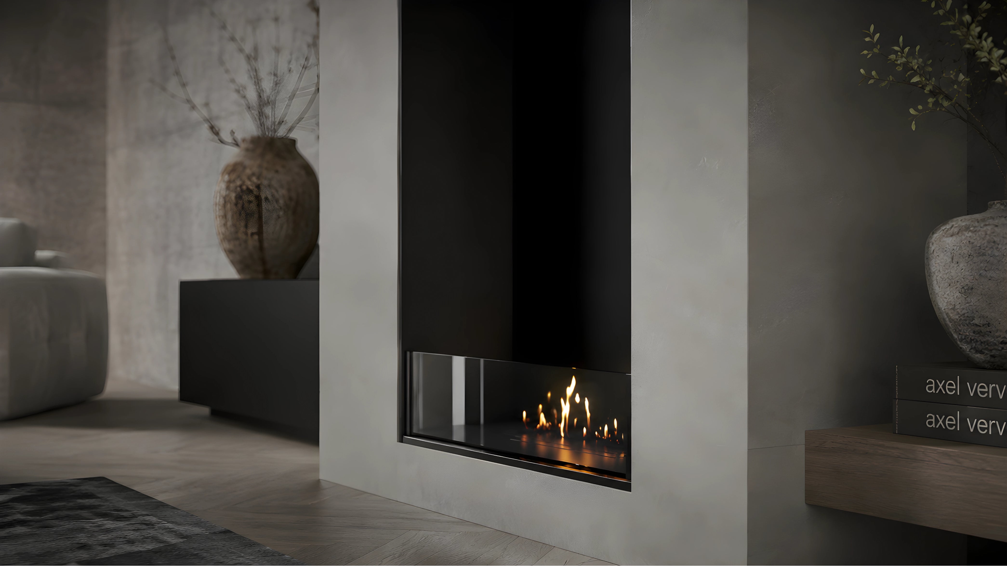 Image of Selected Vertical Fireplace 60 x 100 cm