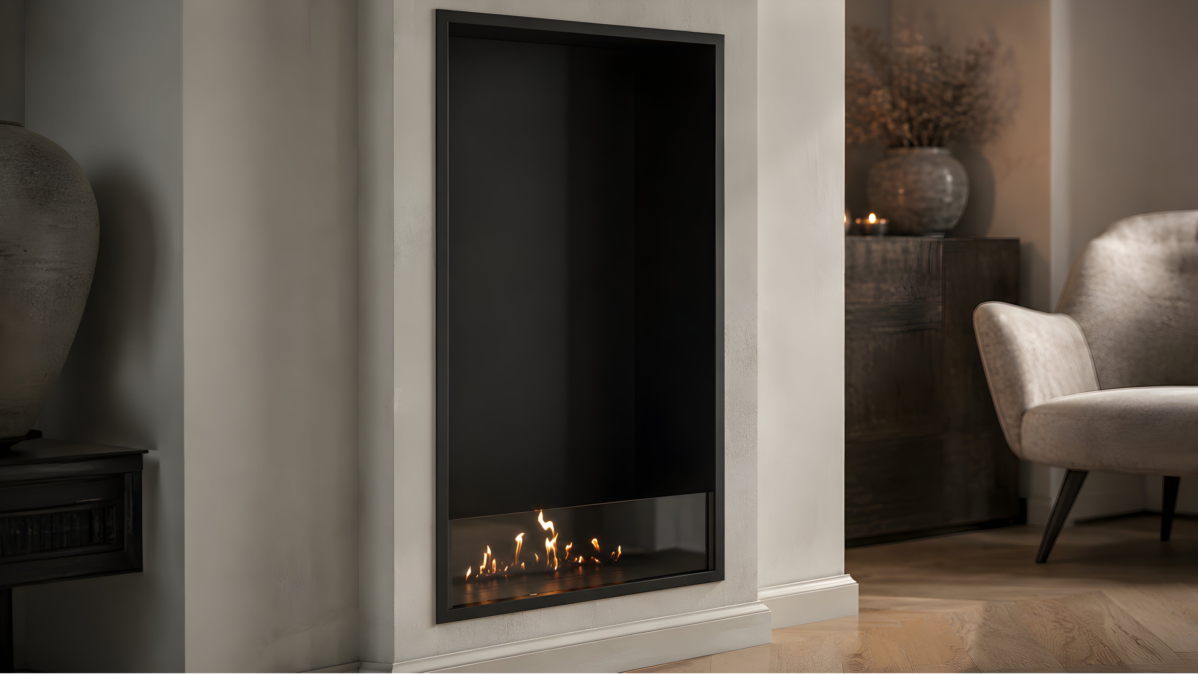 Image of Selected Vertical Fireplace 60 x 140 cm