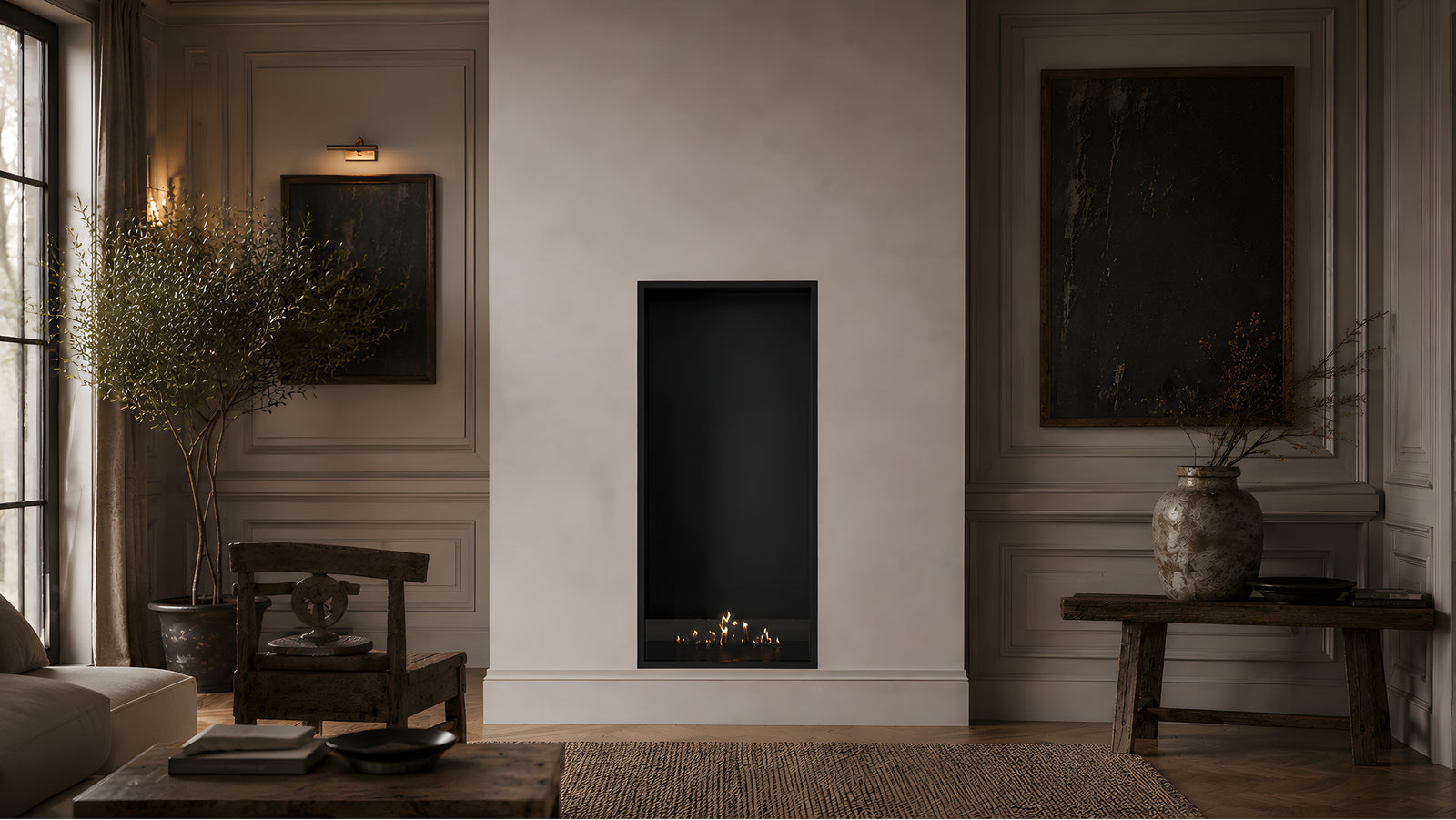 Selected Vertical Fireplace 60 x 160 cm