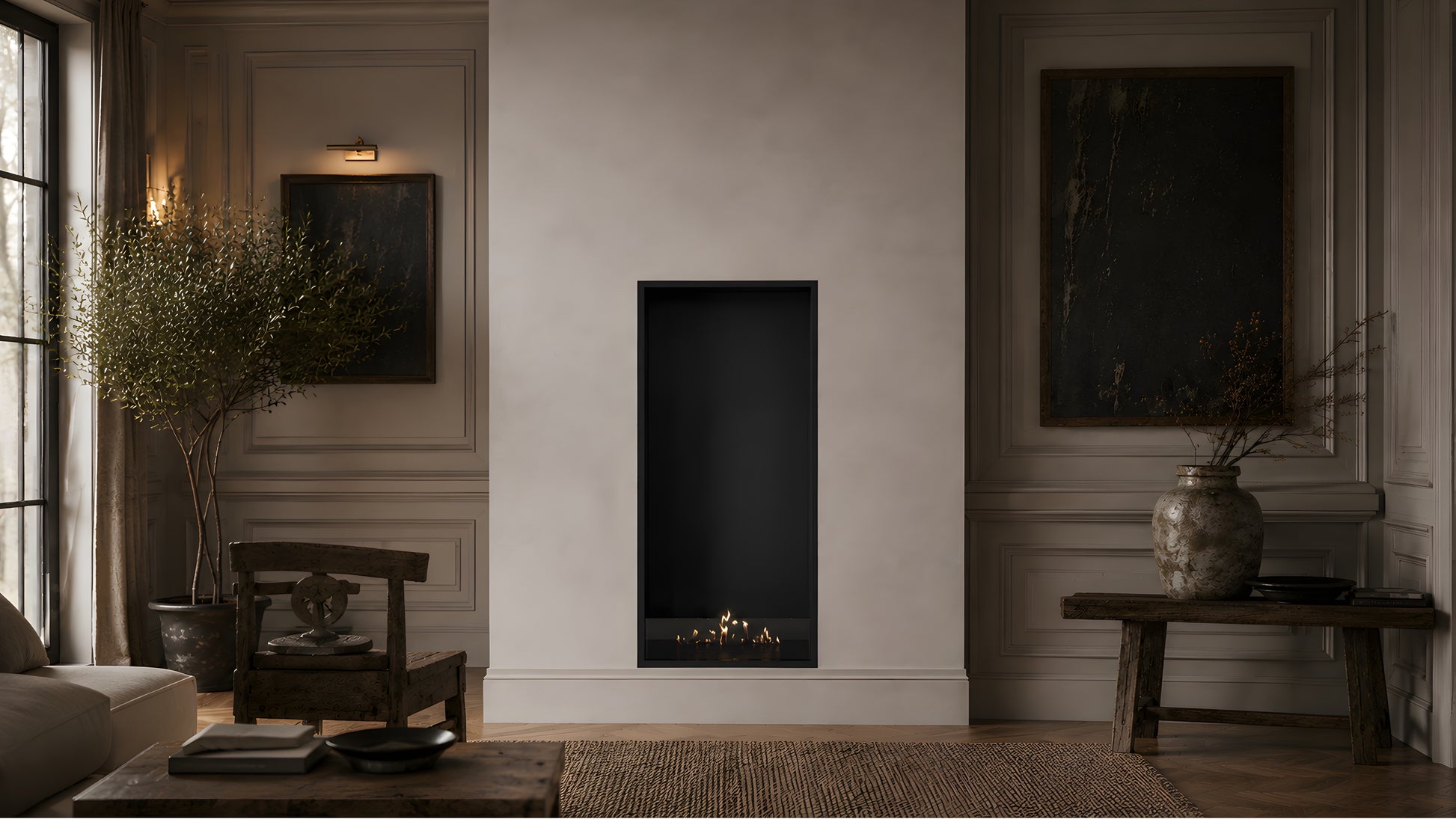 Selected Vertical Fireplace 60 x 160 cm