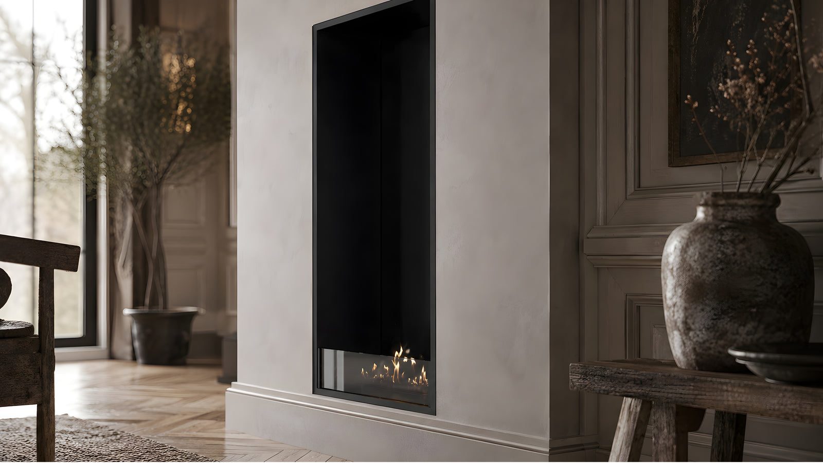 Selected Vertical Fireplace 60 x 160 cm