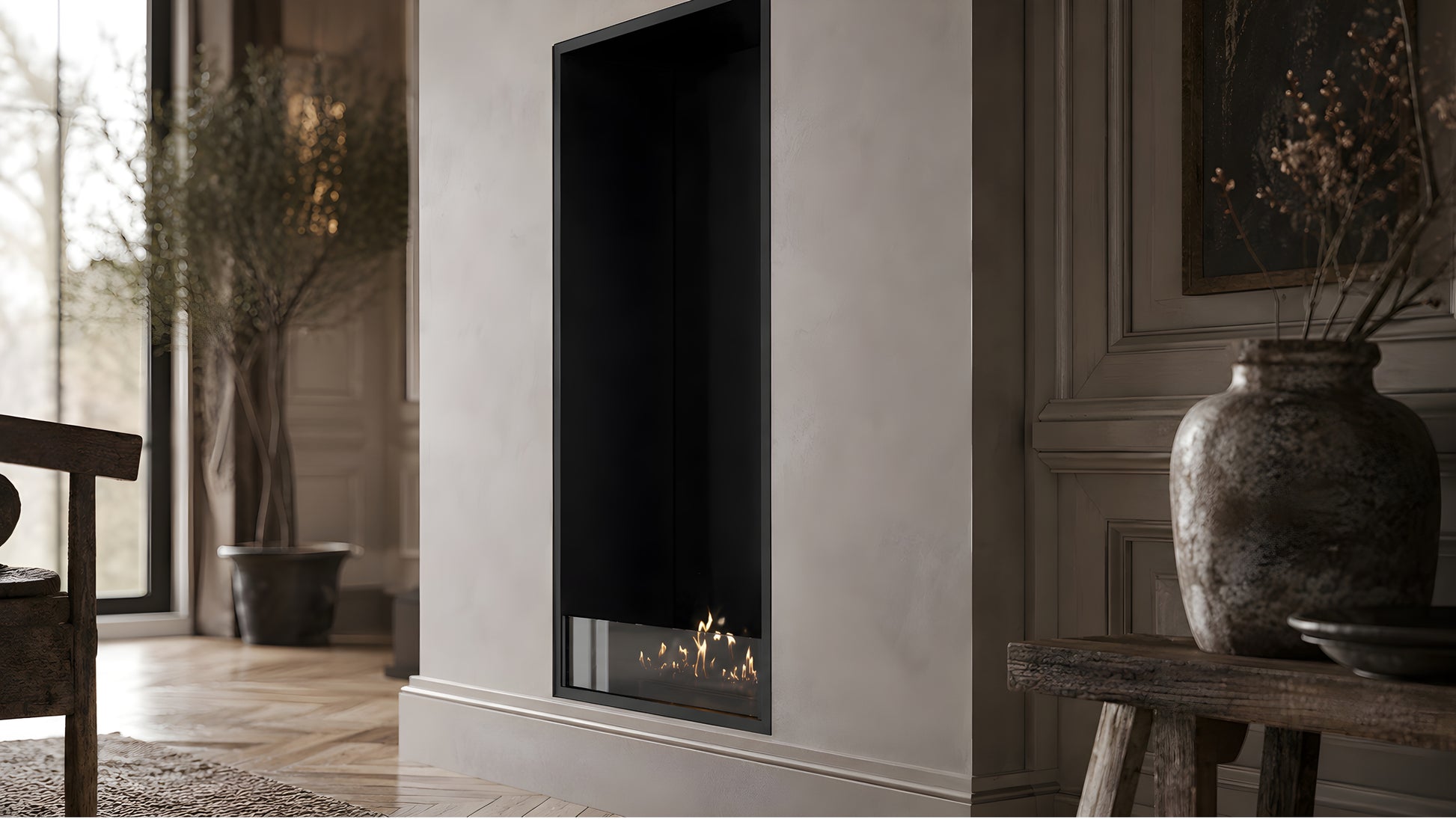 Selected Vertical Fireplace 60 x 160 cm