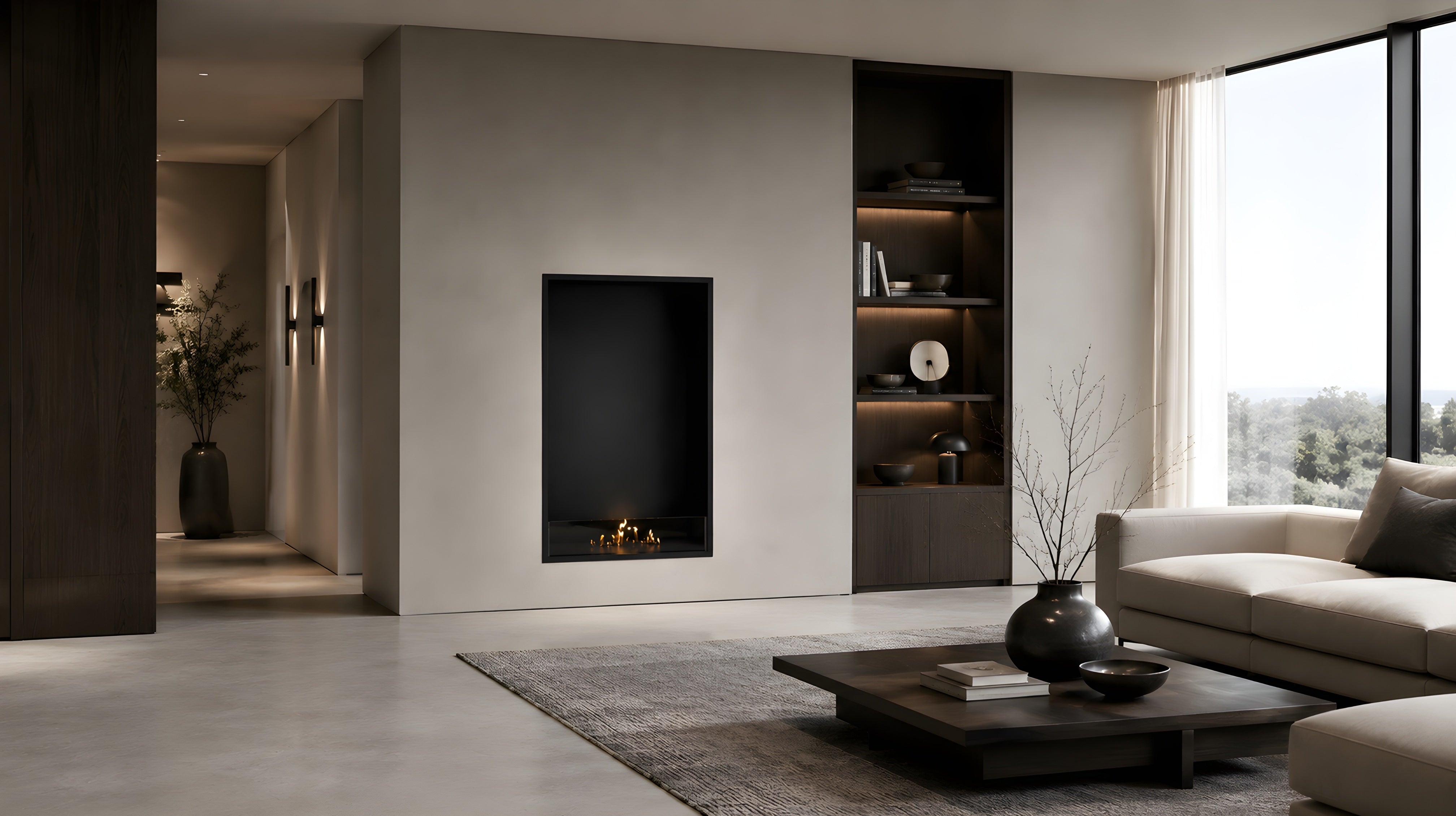 Image of Selected Vertical Fireplace 70 x 100 cm