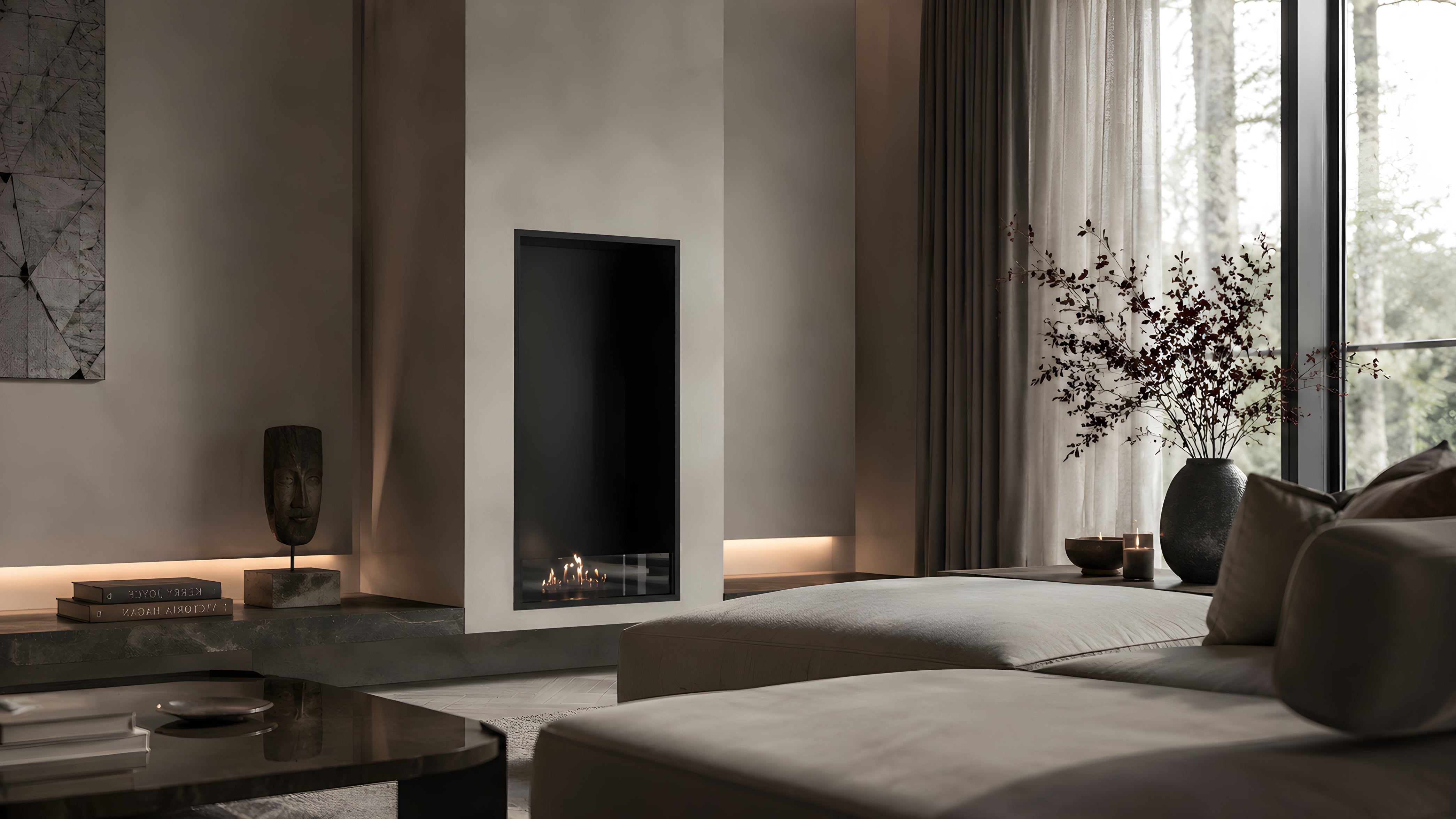Image of Selected Vertical Fireplace 60 x 120 cm