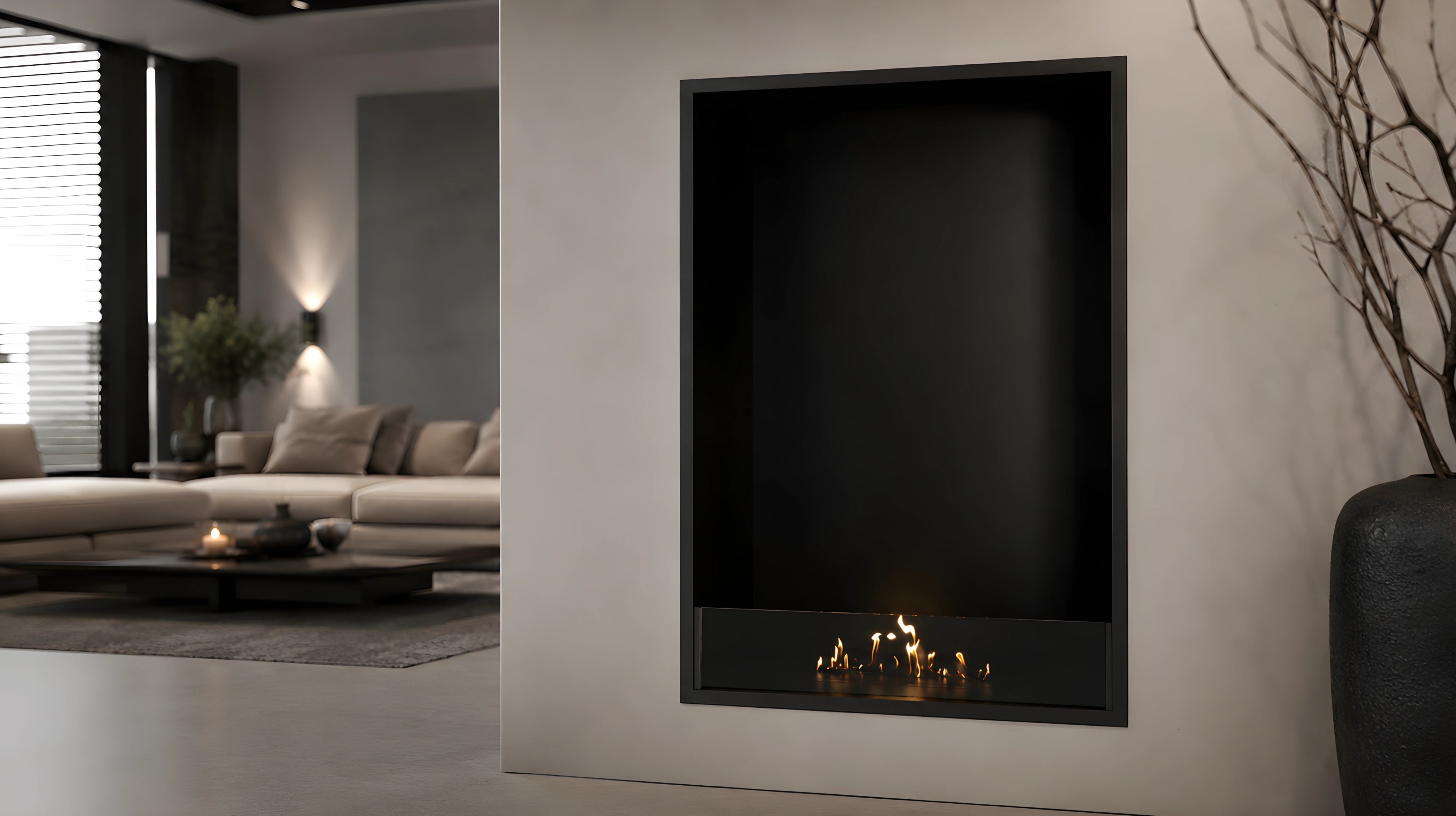 Image of Selected Vertical Fireplace 70 x 100 cm