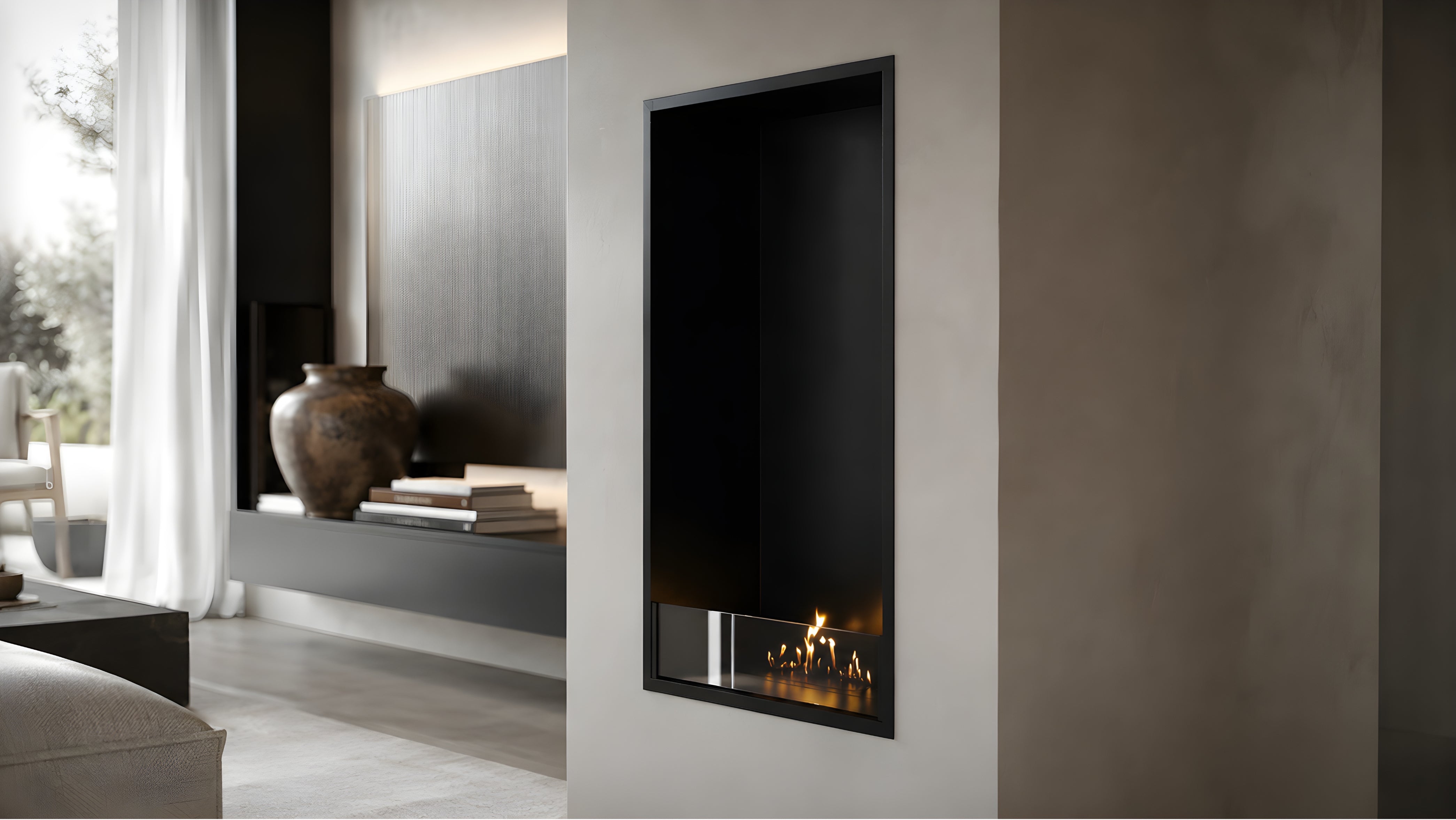 Image of Selected Vertical Fireplace 60 x 120 cm