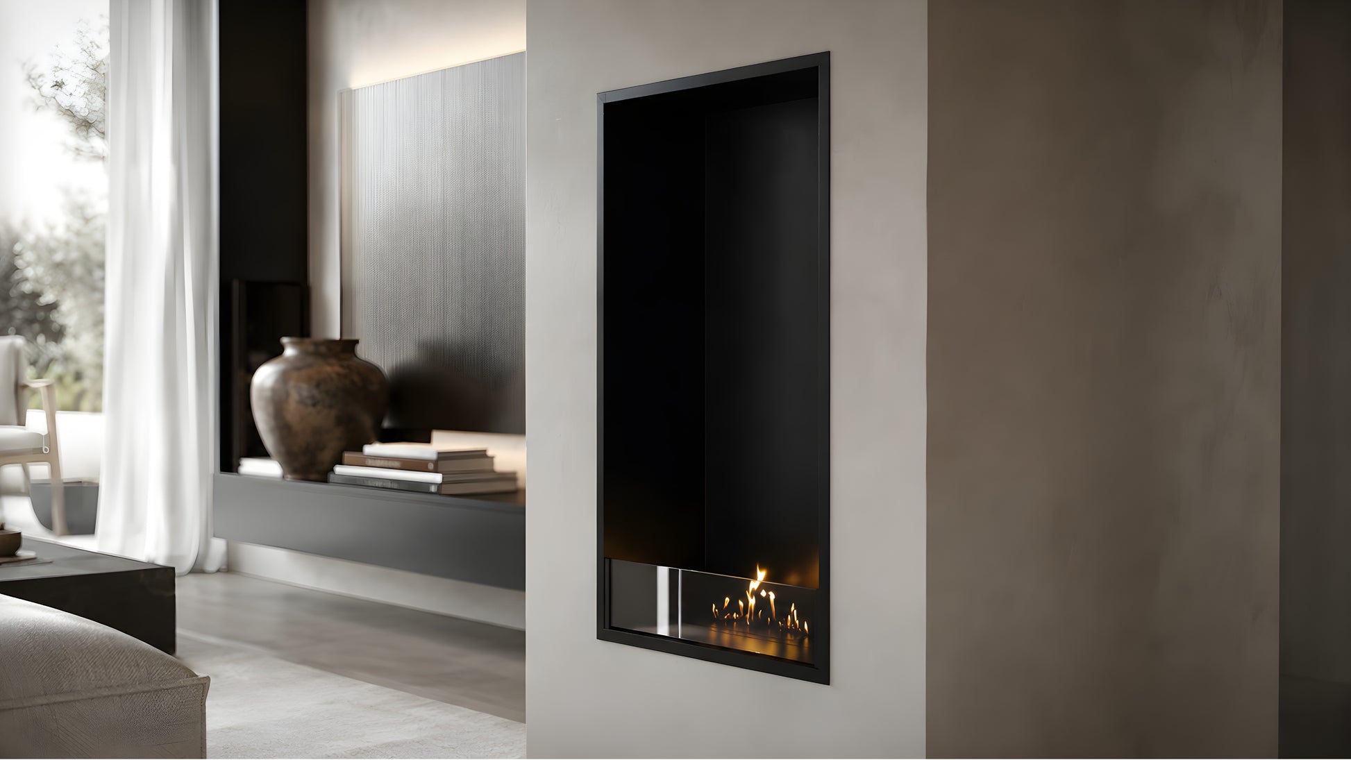 Selected Vertical Fireplace 60 x 120 cm