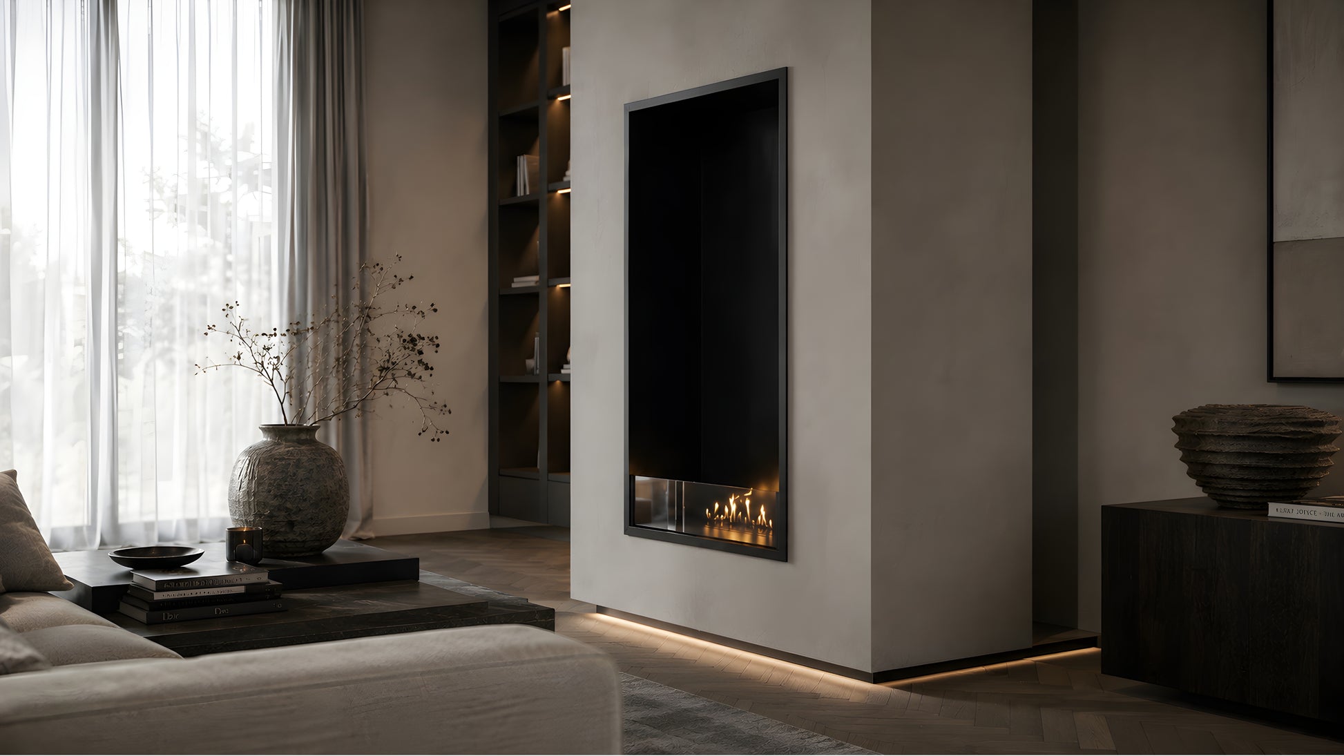 Selected Vertical Fireplace 60 x 120 cm