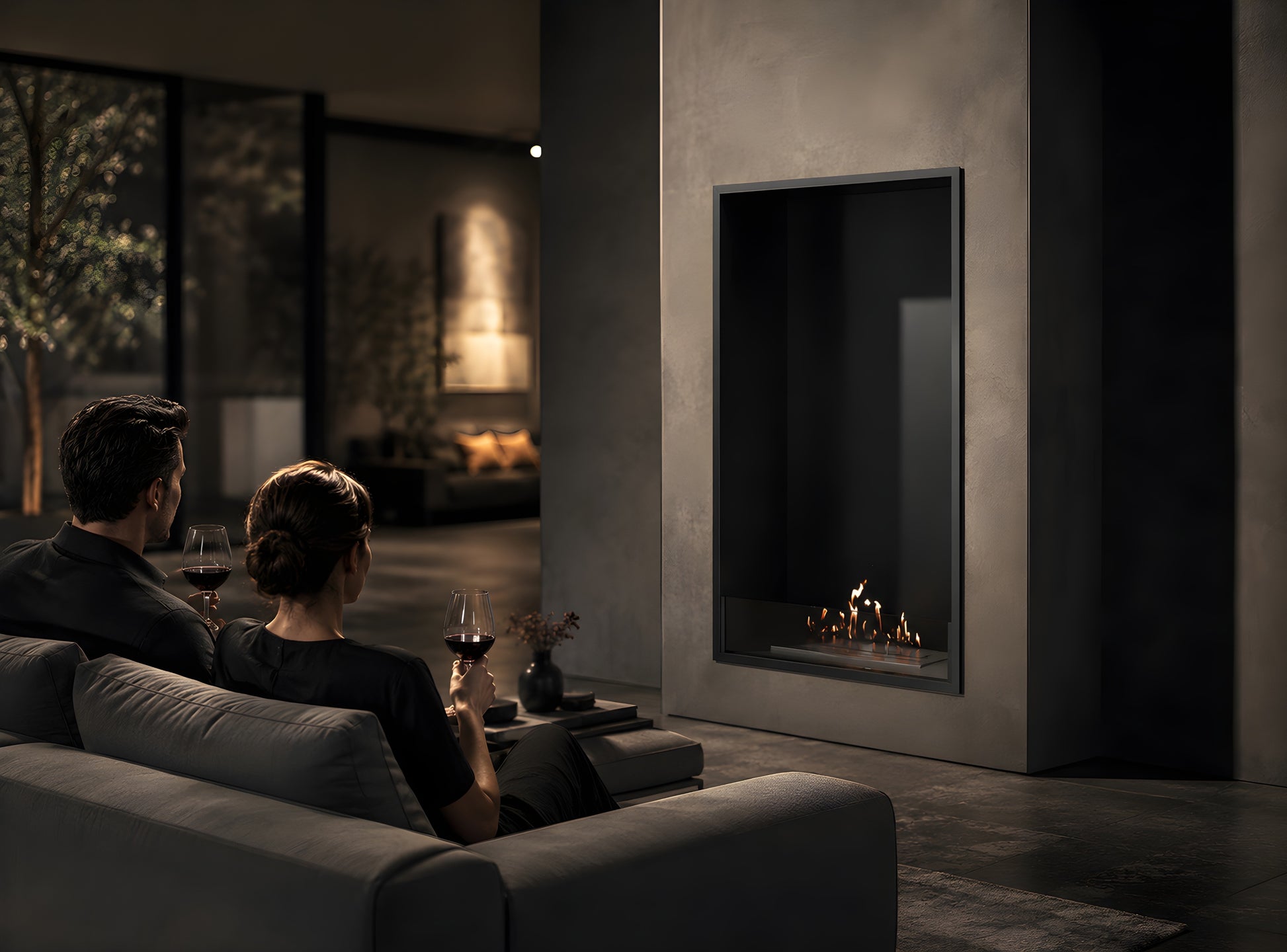 Selected Vertical Fireplace 70 x 140 cm