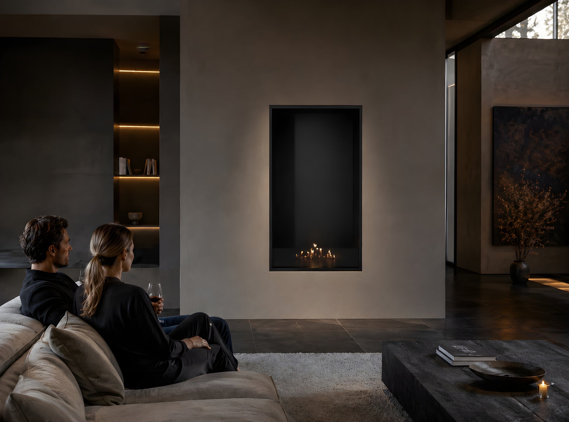 Selected Vertical Fireplace 70 x 140 cm