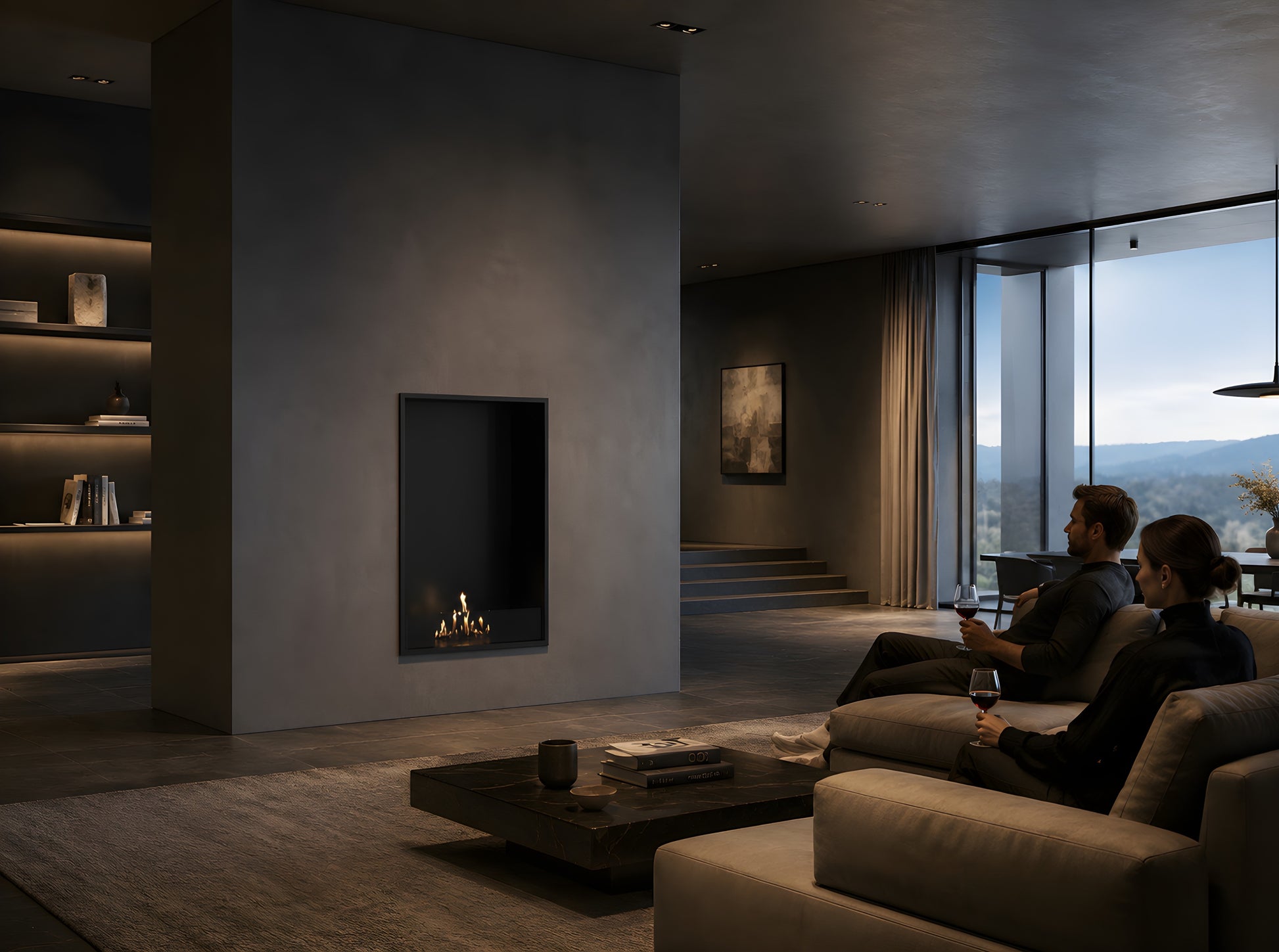 Selected Vertical Fireplace 70 x 140 cm