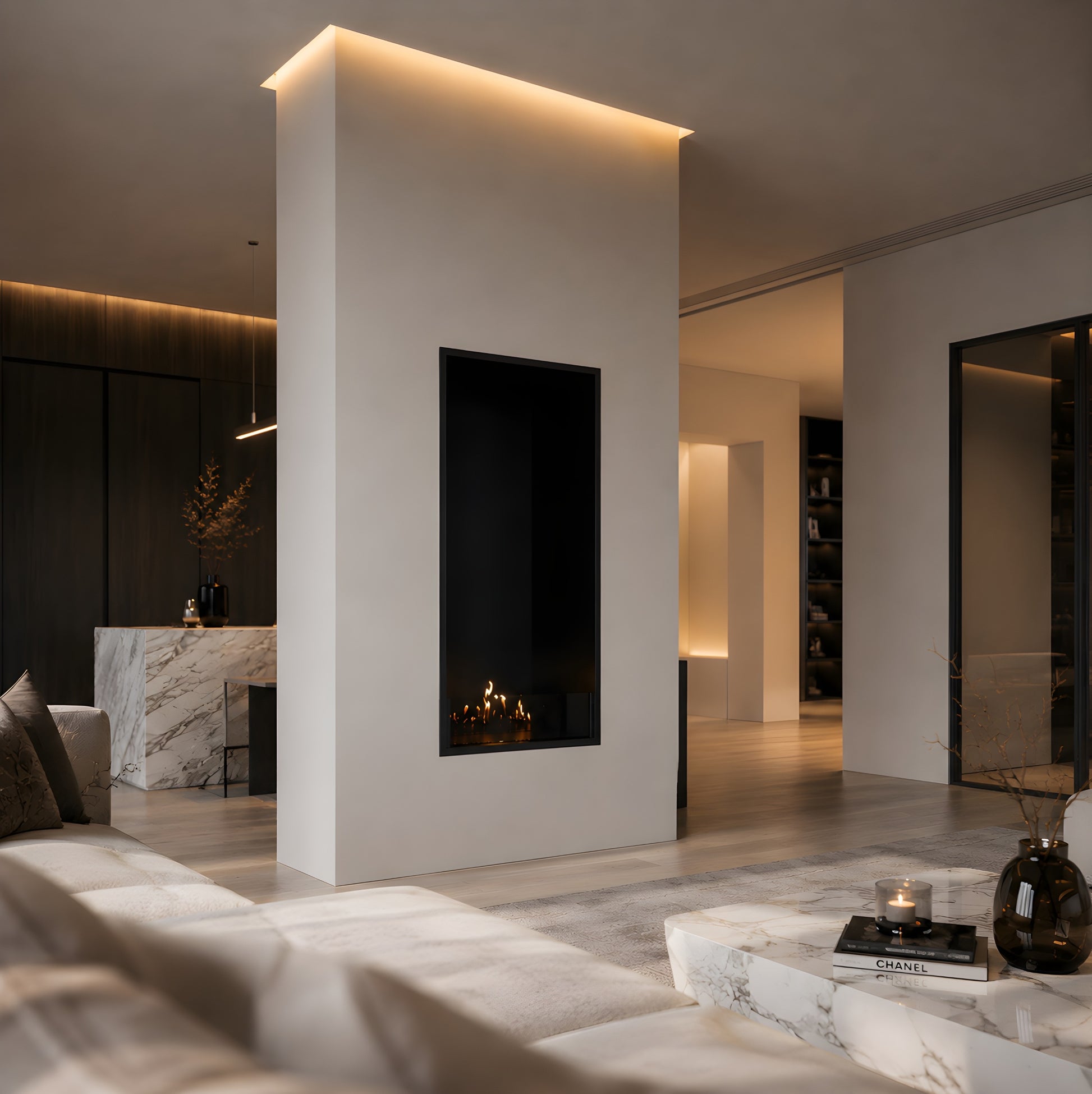 Selected Vertical Fireplace 70 x 160 cm