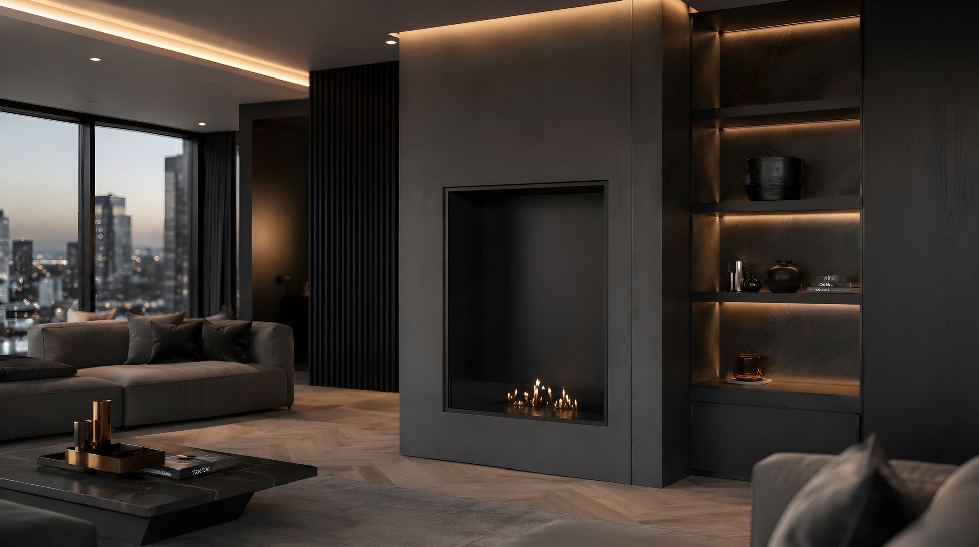 Selected Vertical Fireplace 80 x 100 cm