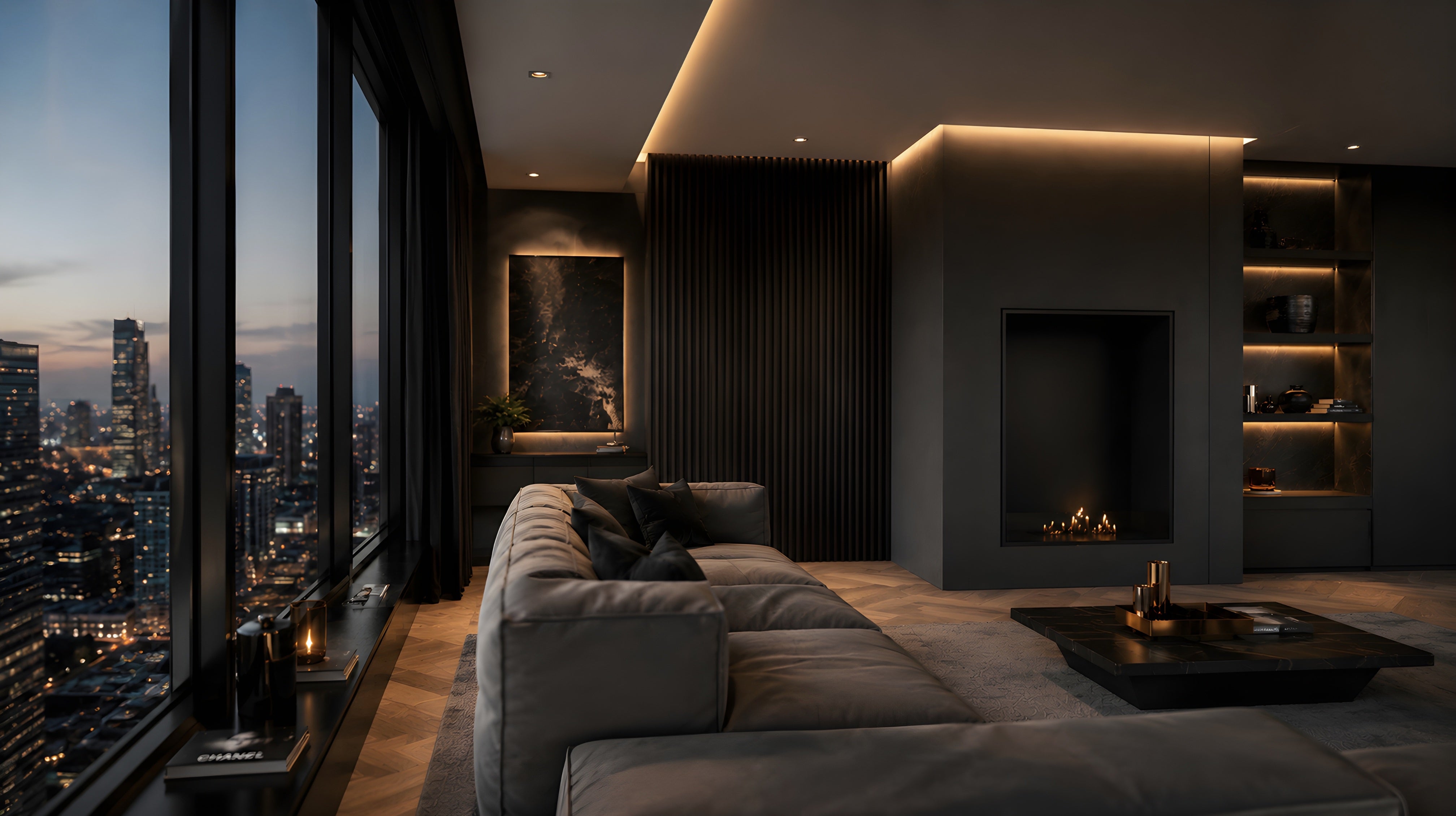 Image of Selected Vertical Fireplace 80 x 100 cm