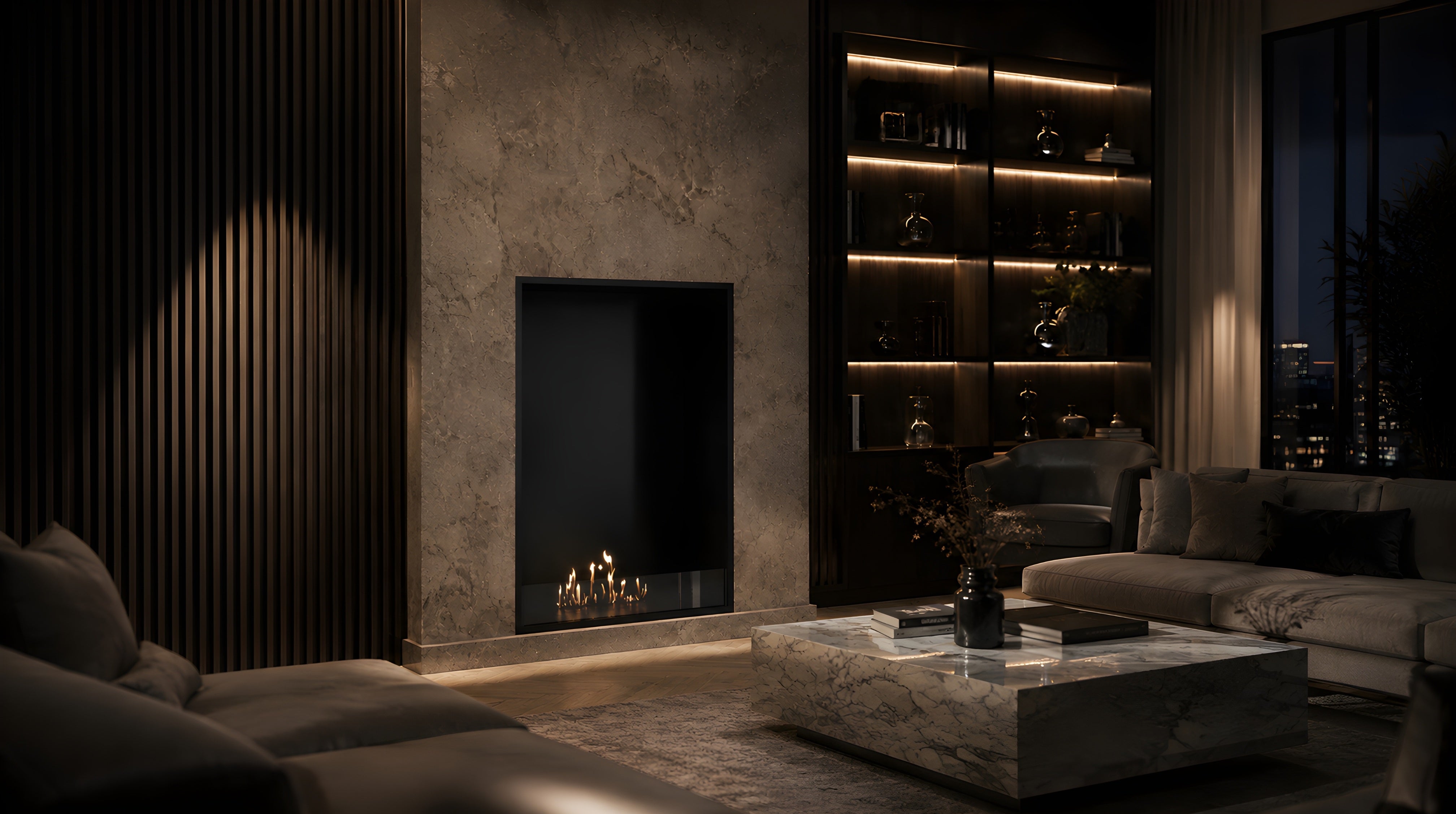 Image of Selected Vertical Fireplace 80 x 120 cm