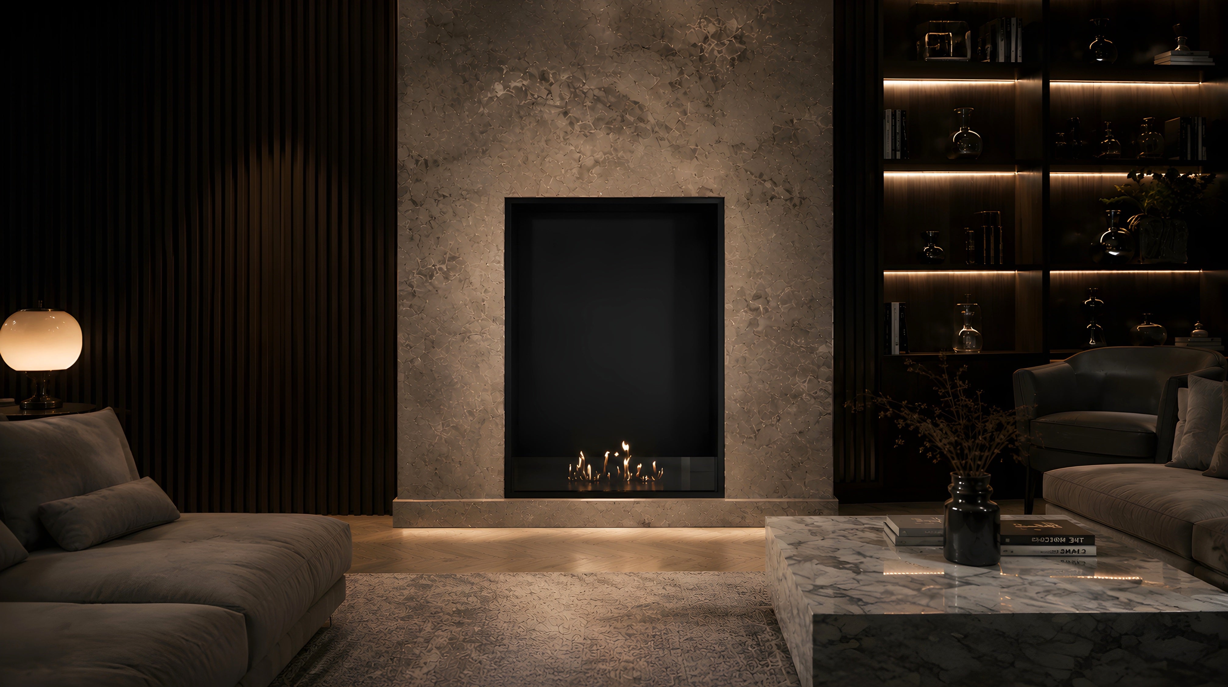 Image of Selected Vertical Fireplace 80 x 120 cm