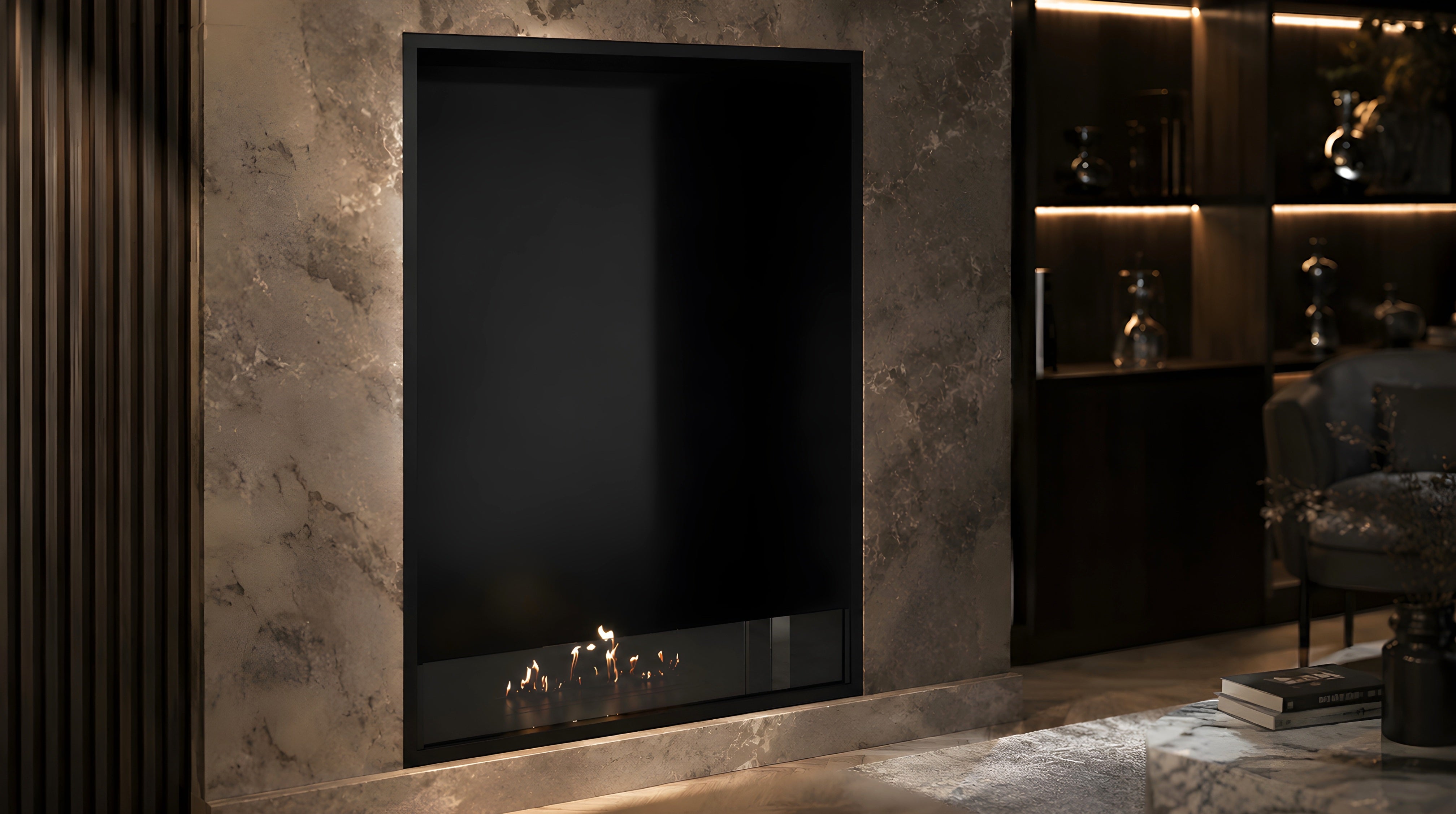 Image of Selected Vertical Fireplace 80 x 120 cm