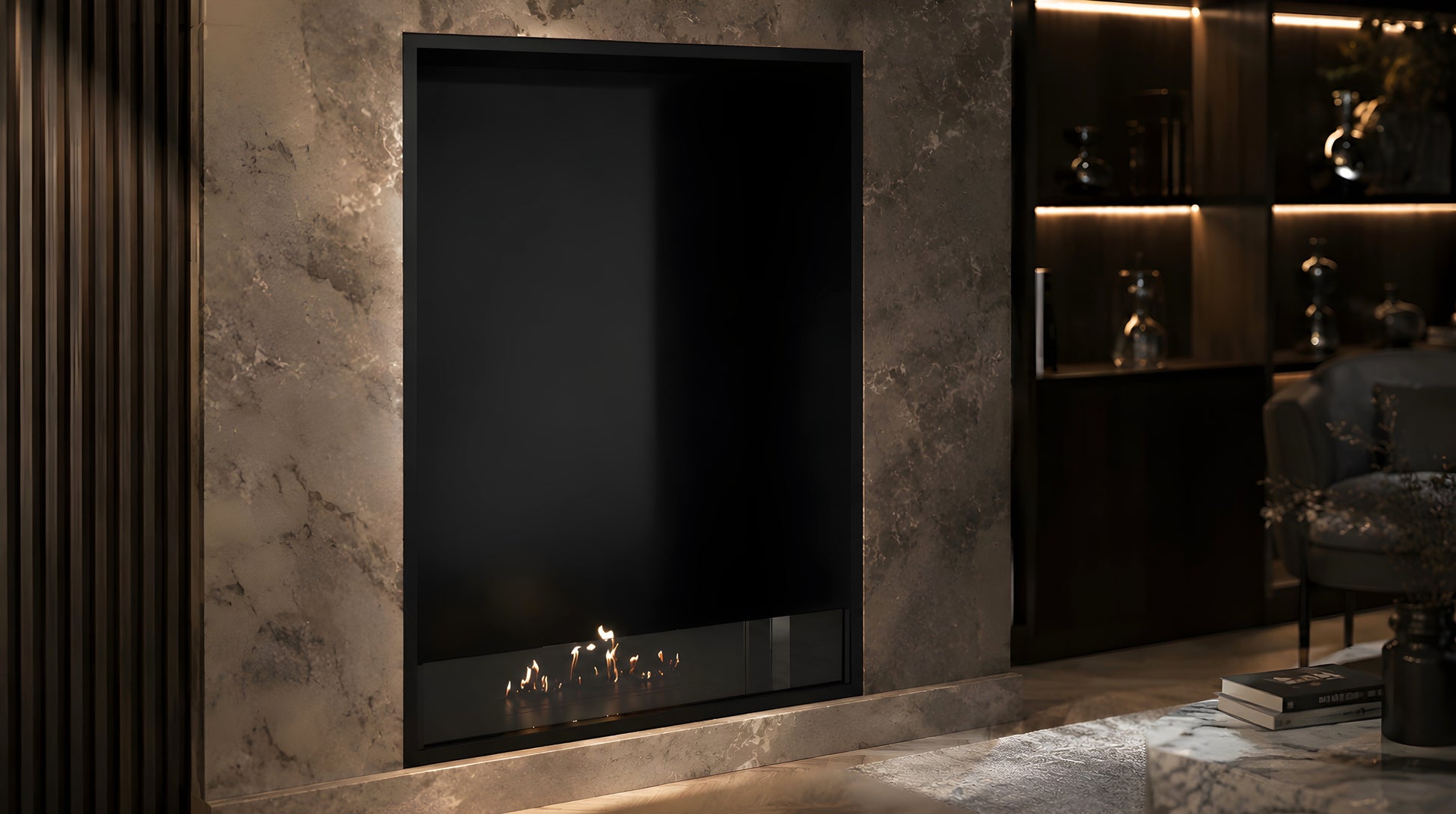 Selected Vertical Fireplace 80 x 120 cm