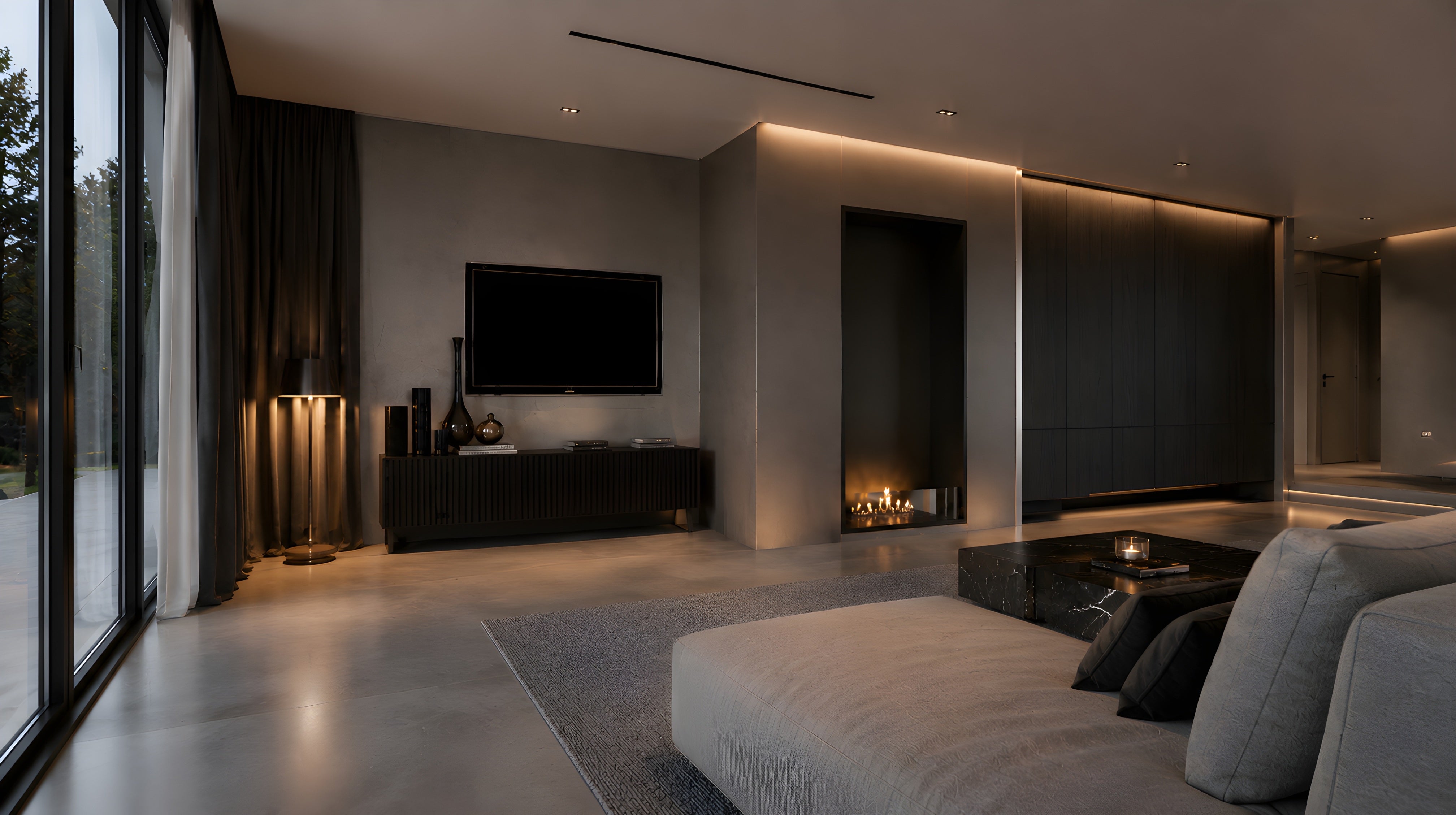 Image of Selected Vertical Fireplace 80 x 160 cm
