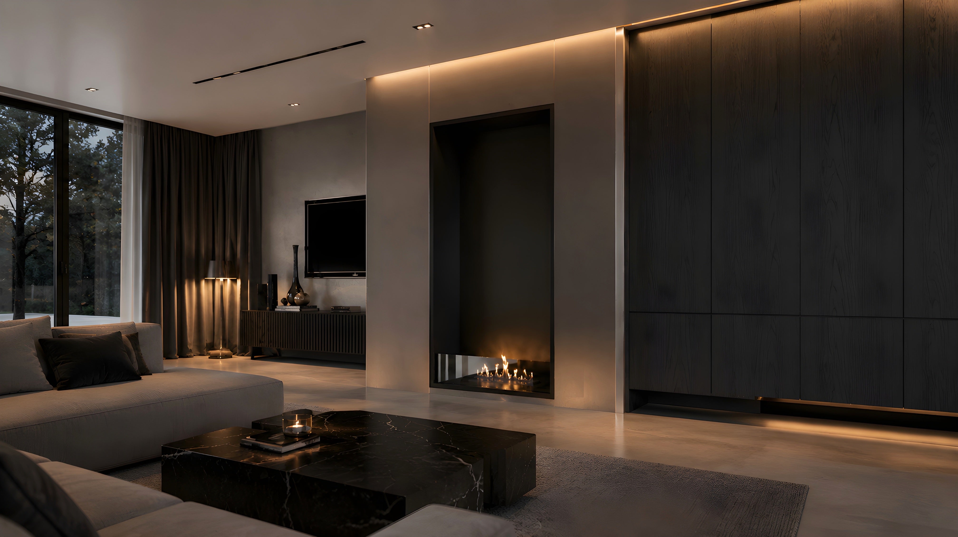 Image of Selected Vertical Fireplace 80 x 160 cm