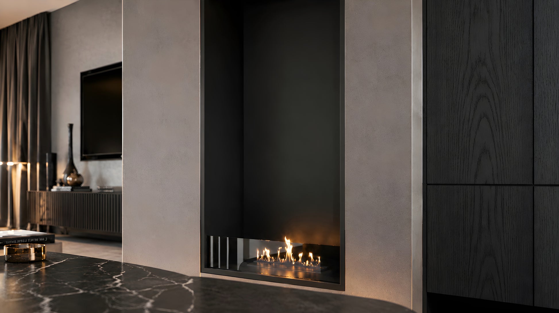 Selected Vertical Fireplace 80 x 160 cm