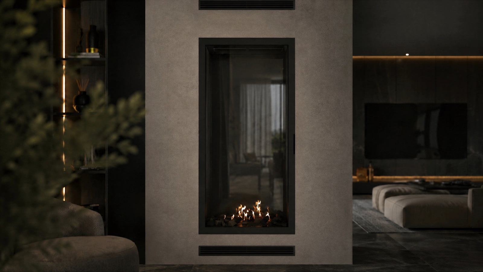 Selected Vertical Single-Sided Full Glass 80 x 160 cm