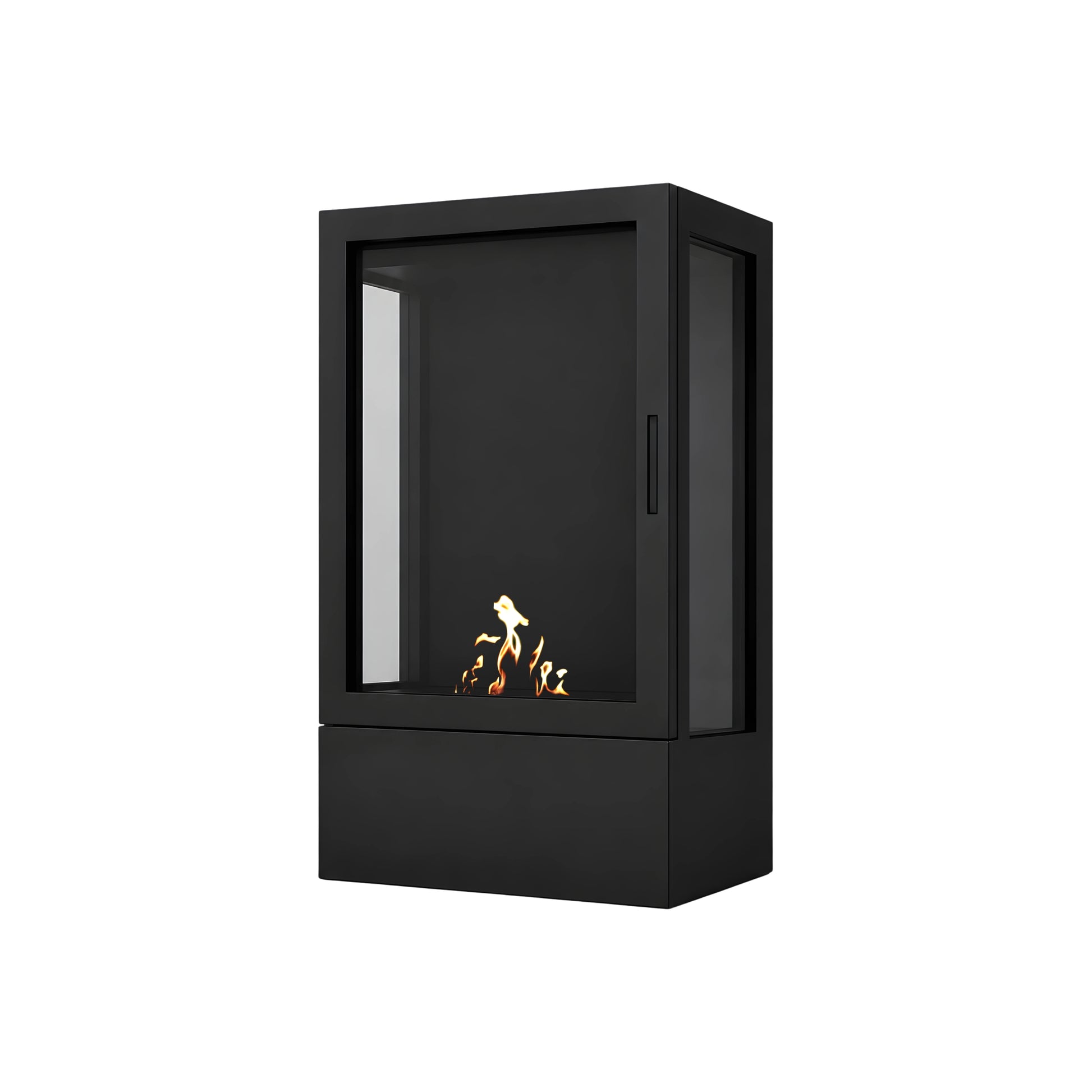Sien Vertical Freestanding Fireplace Full Glass H120 cm