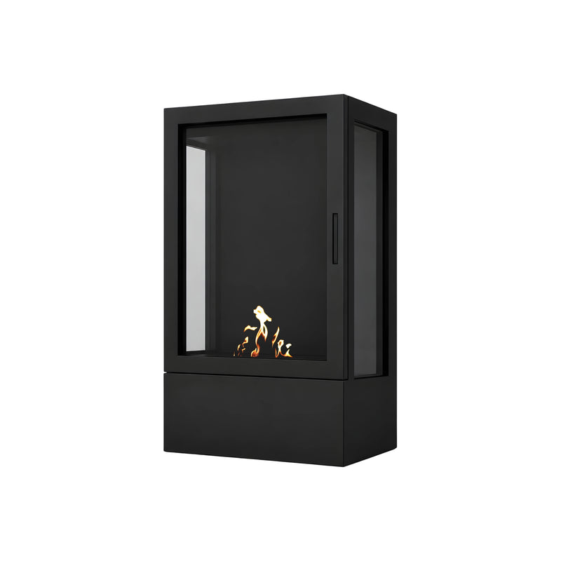 Sien Vertical Freestanding Fireplace Full Glass H120 cm
