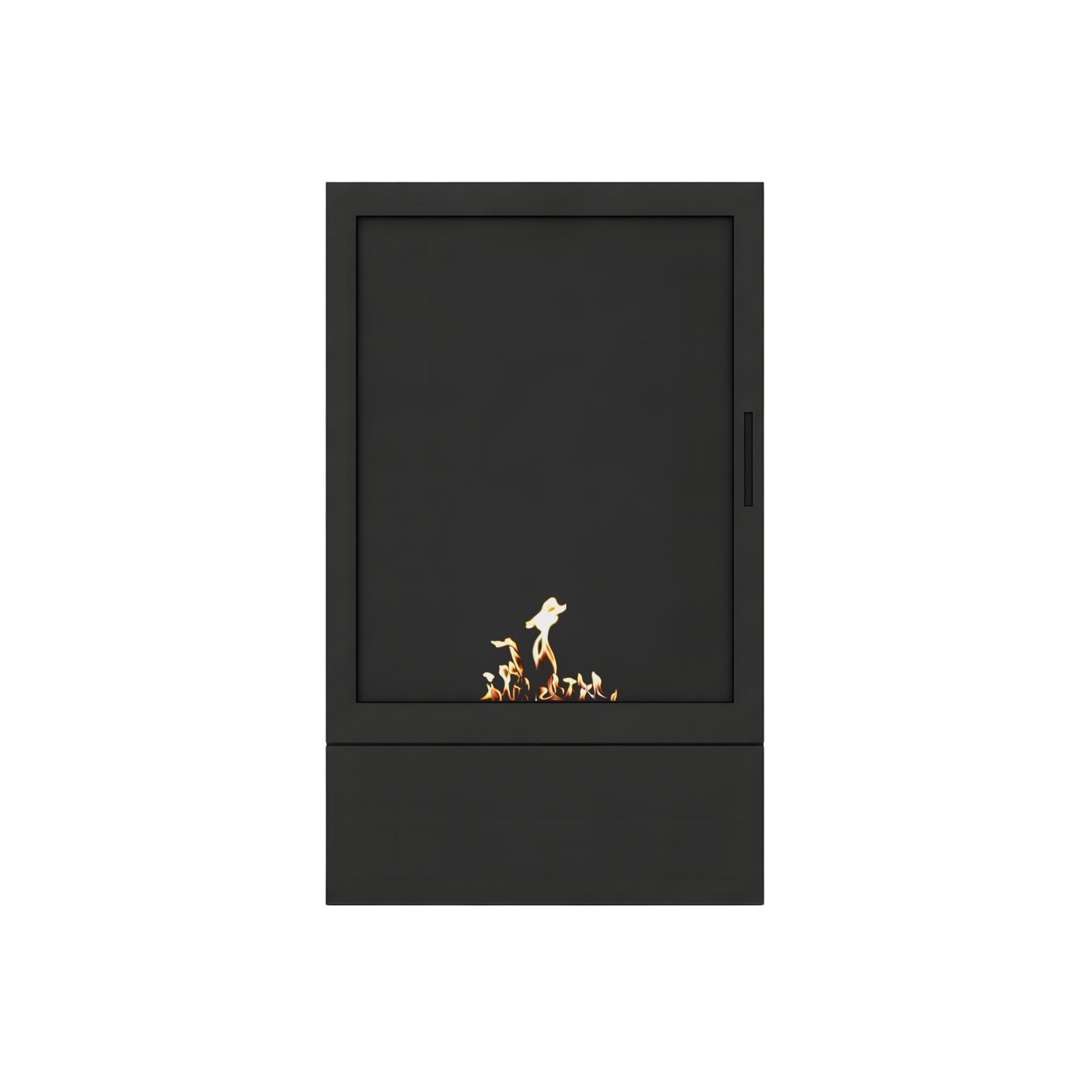 Sien Vertical Freestanding Fireplace Full Glass H120 cm