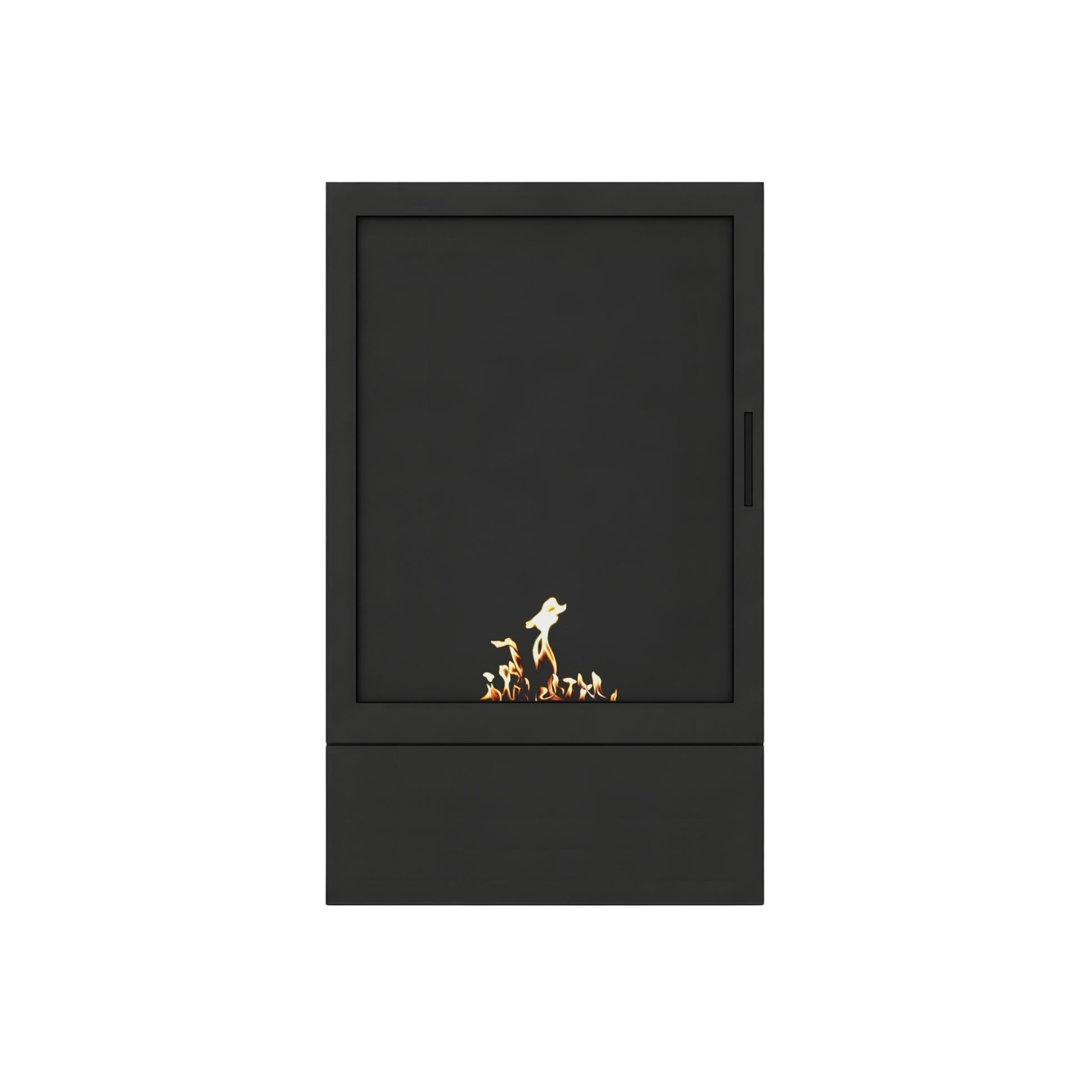 Sien Vertical Freestanding Fireplace Full Glass H120 cm
