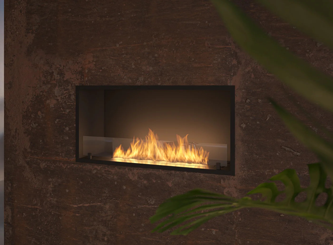 Slim Inside Bio Ethanol Built-in Fireplace 100 cm