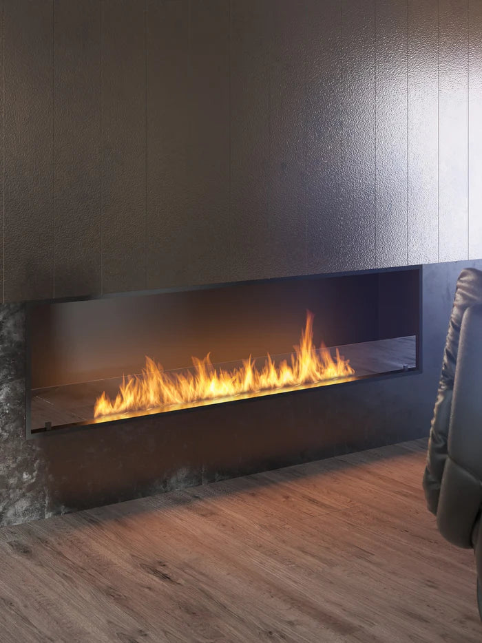 Slim Inside Bio Ethanol Built-in Fireplace 200 cm