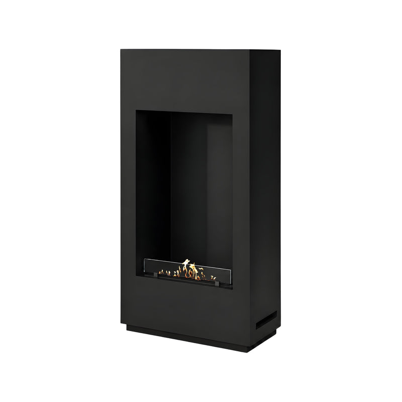 Soho Vertical Freestanding Fireplace Black H120 cm