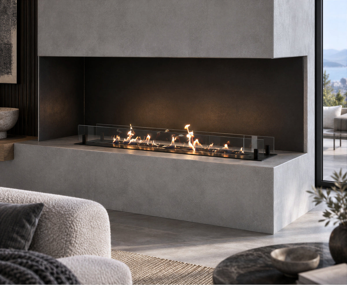 Solo Insert Fireplace With Glass 100 cm