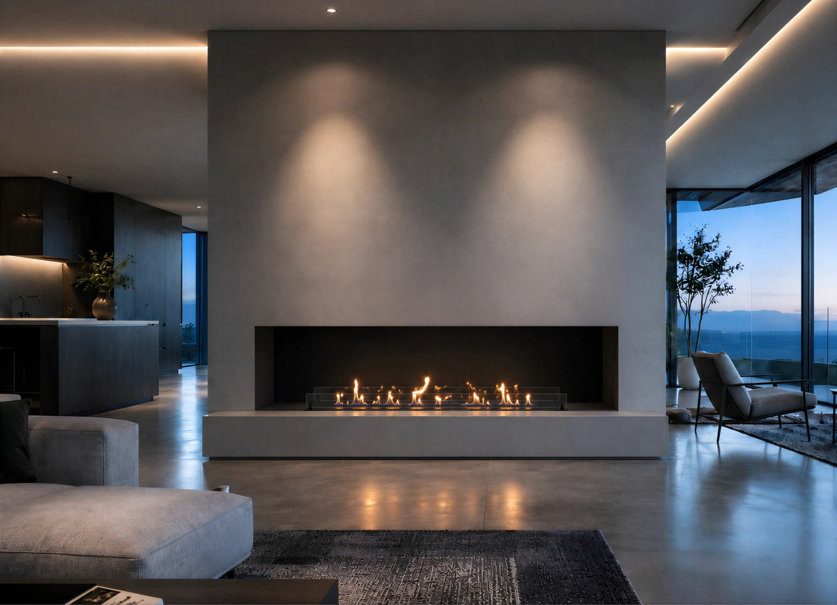 Solo Insert Fireplace With Glass 140 cm