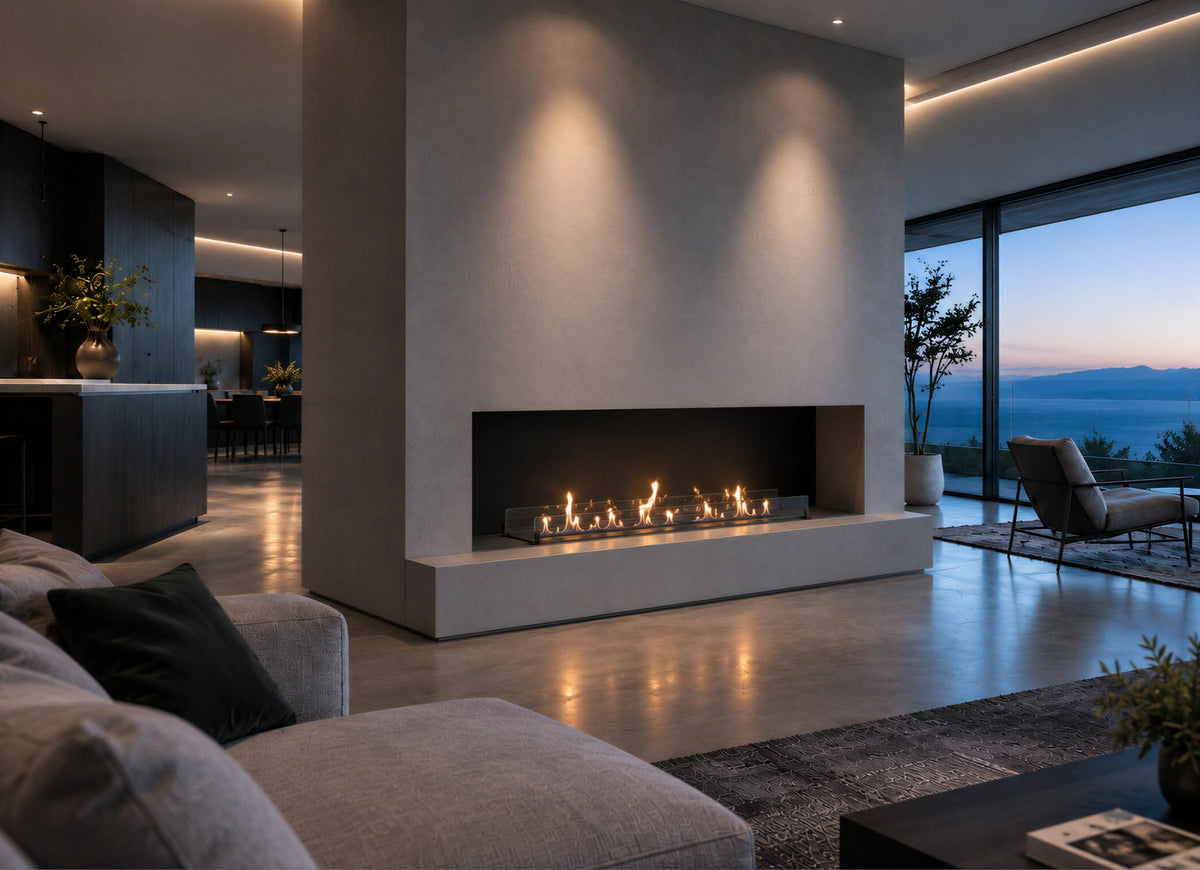 Solo Insert Fireplace With Glass 140 cm