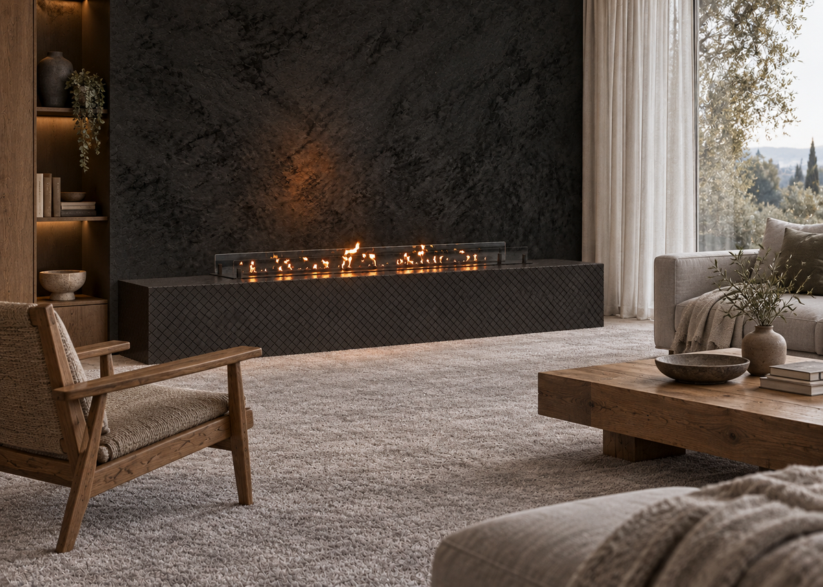 Solo Insert Fireplace With Glass 180 cm