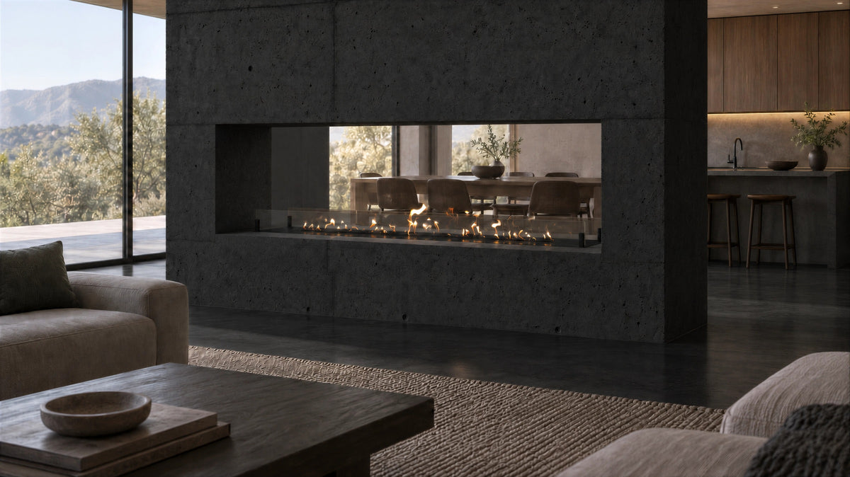 Solo Insert Fireplace With Glass 200 cm