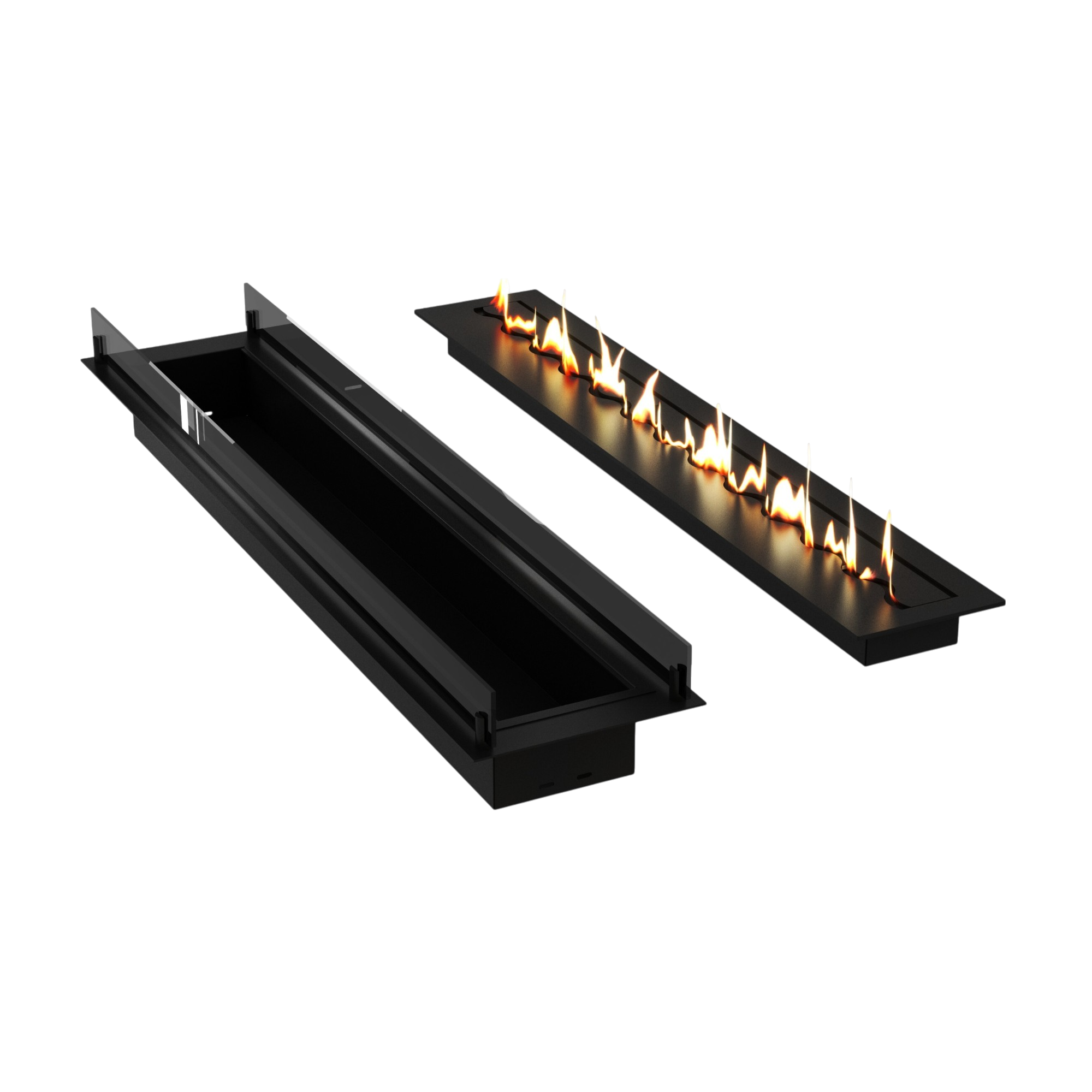 Solo Insert Fireplace With Glass 190 cm