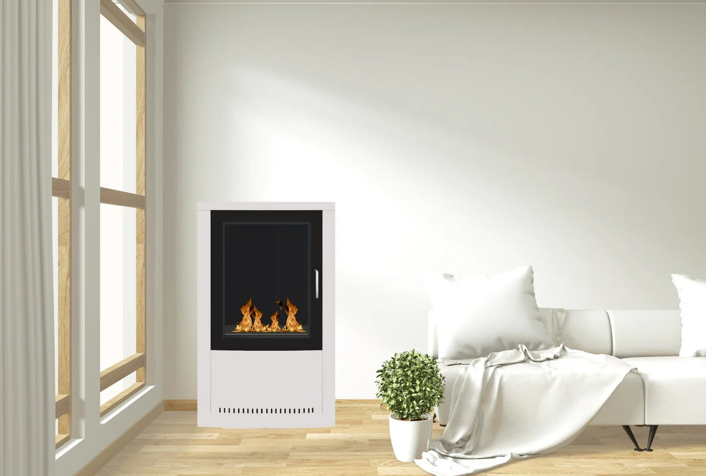 Talas W Freestanding Fireplace