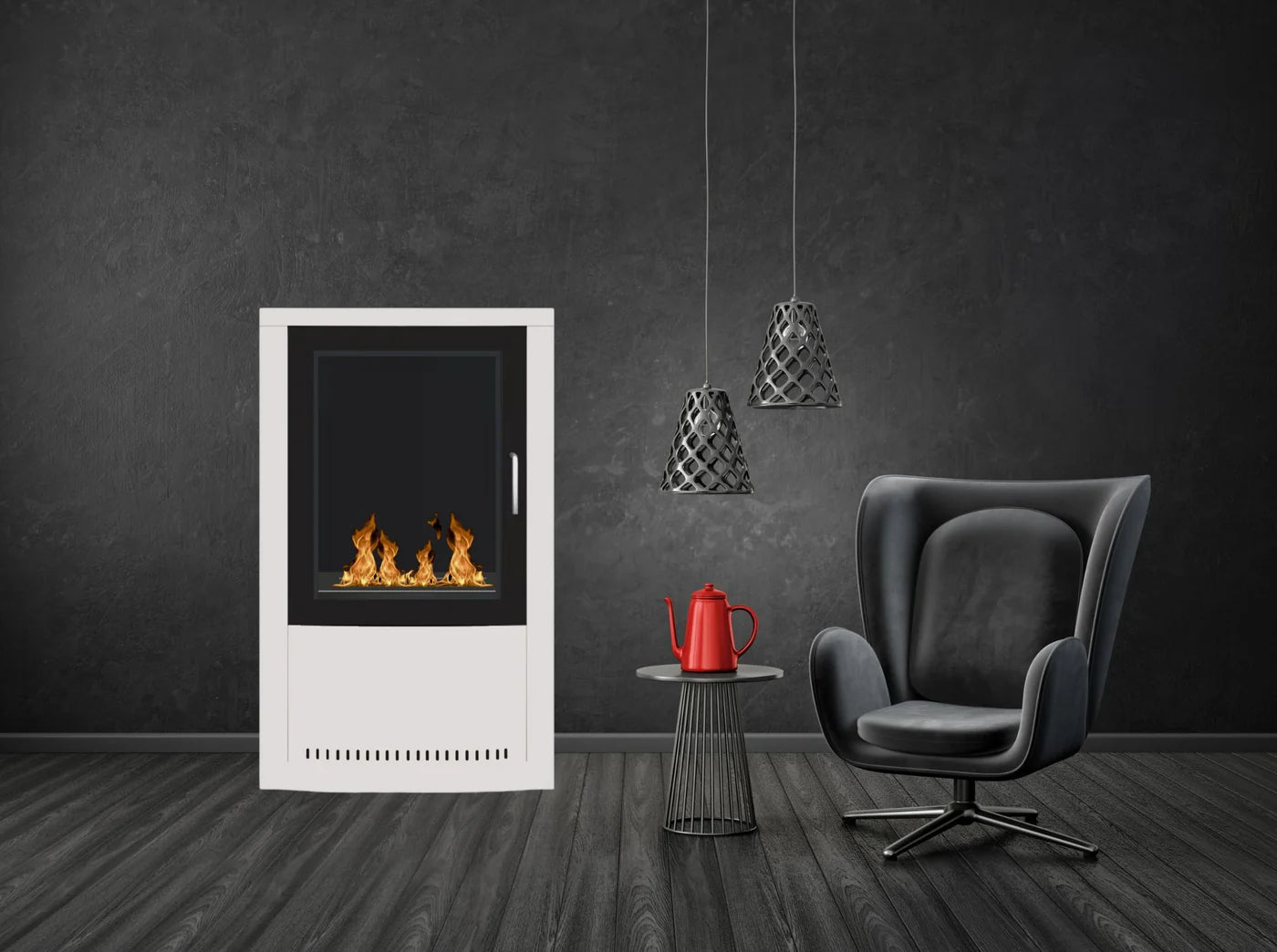 Talas W Freestanding Fireplace