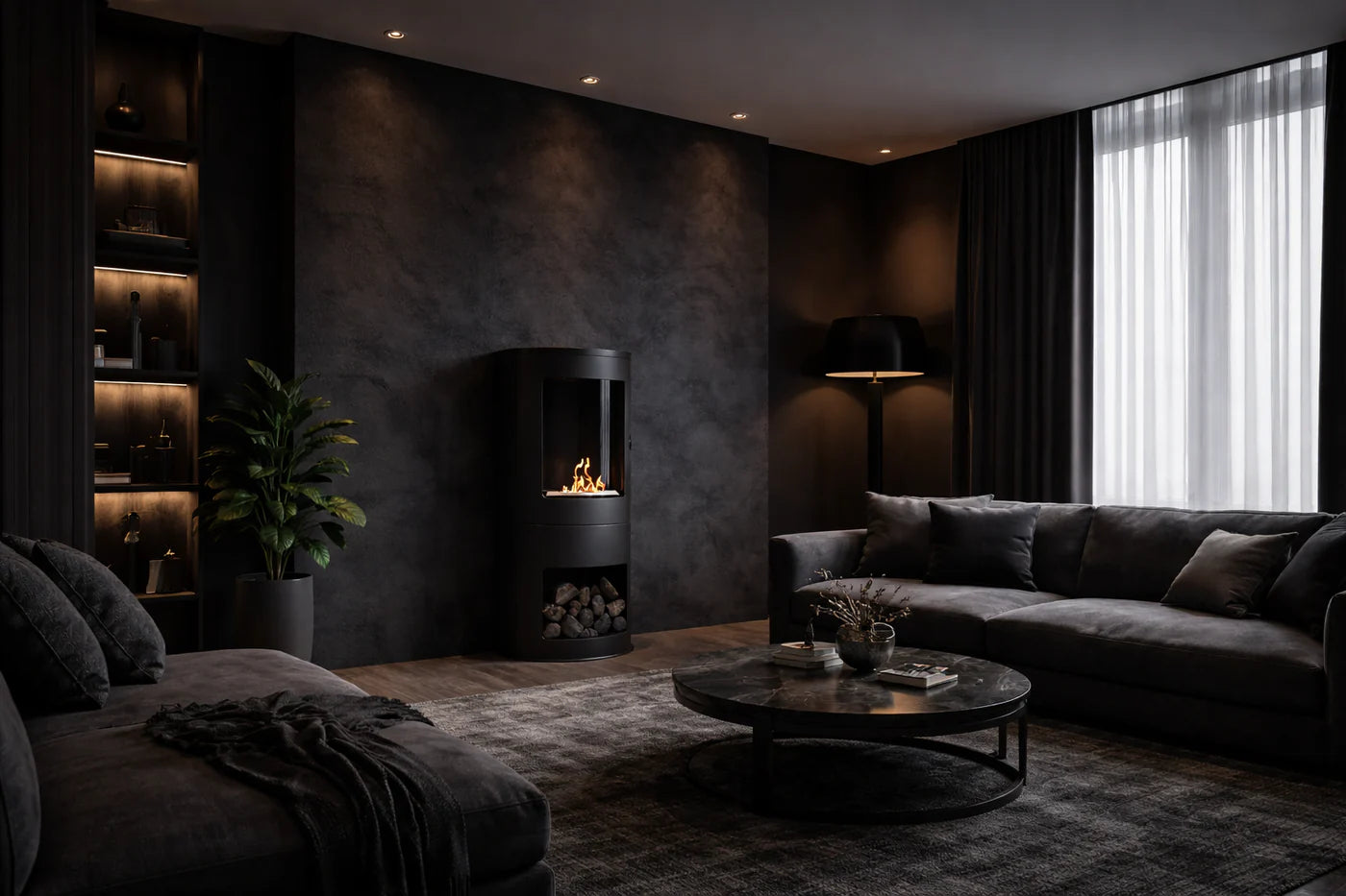 Tina Bio-Ethanol Freestanding Fireplace H96 cm