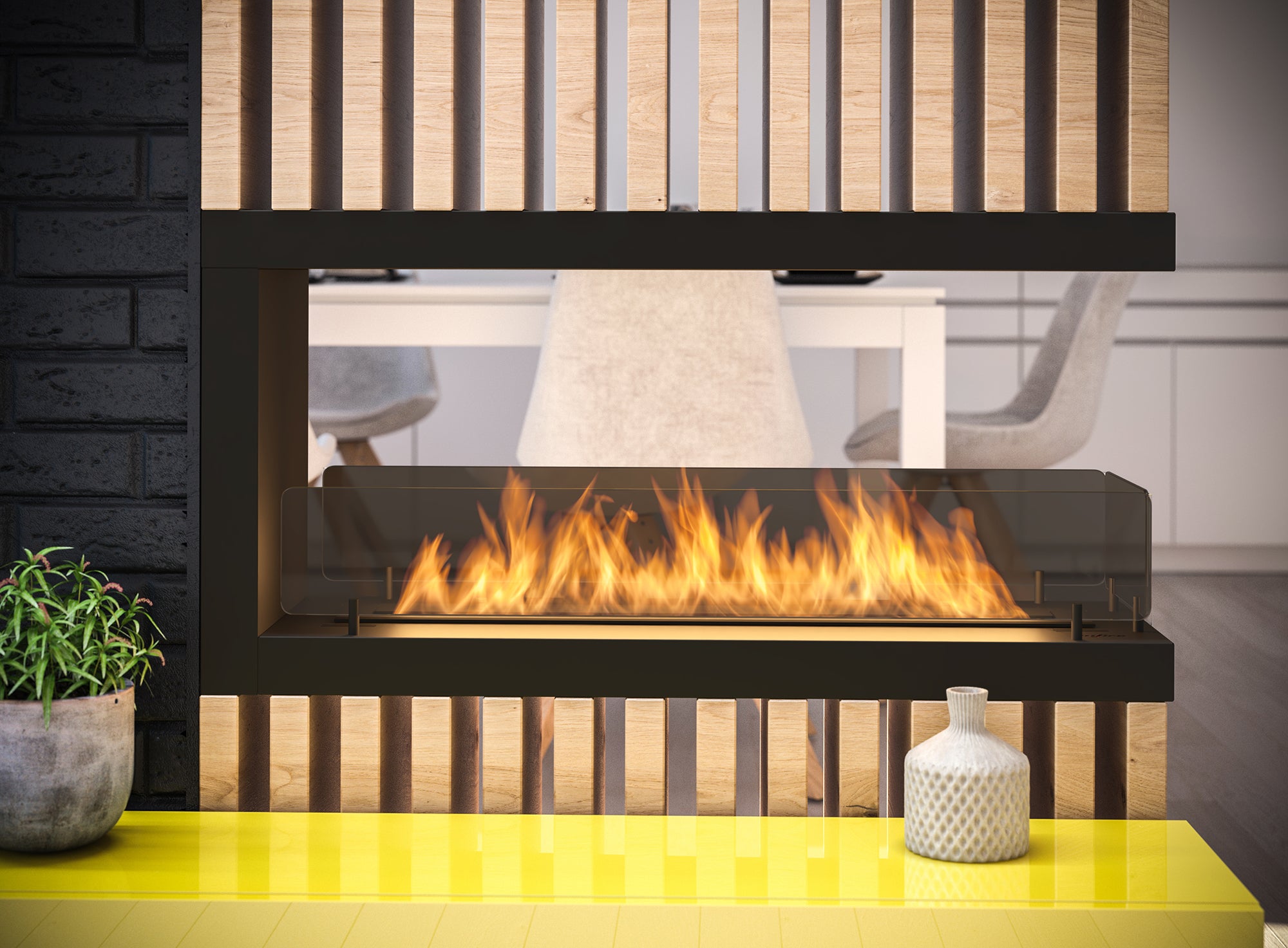 Inside U Bio Ethanol Built-in Fireplace 140 cm